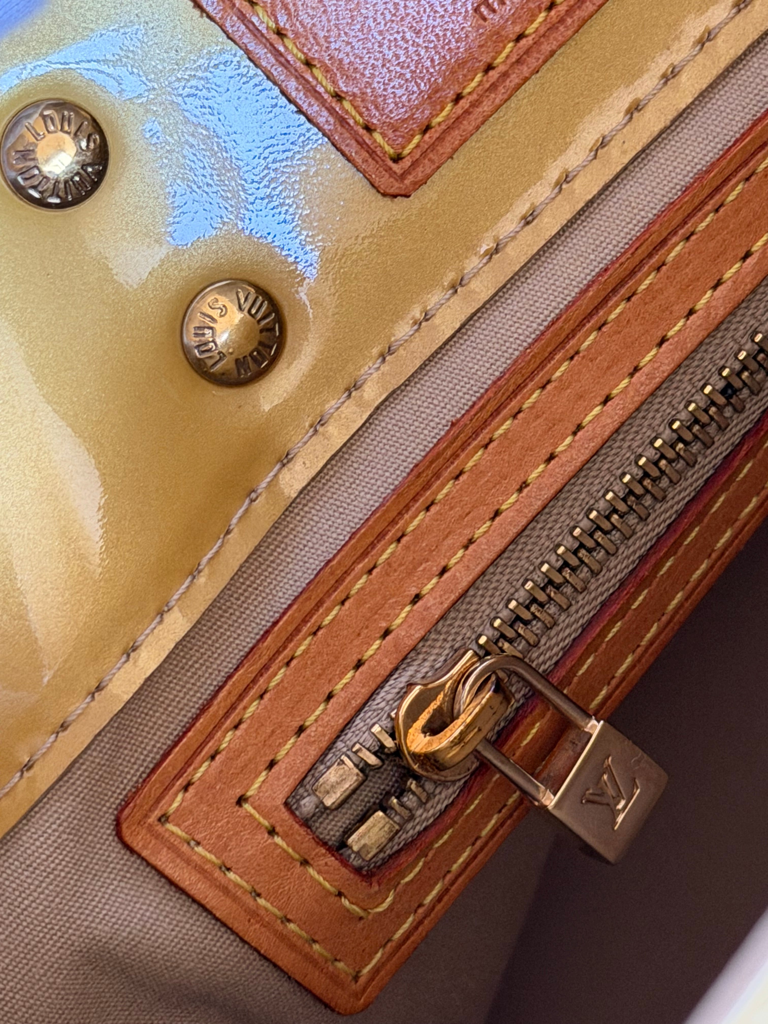 Louis Vuitton Reade PM in Golden Yellow Vernis Leather