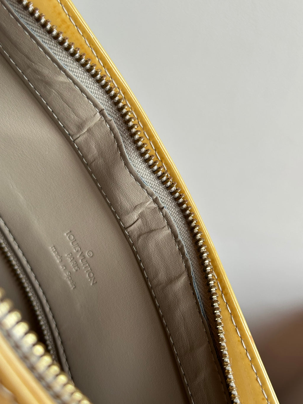 Louis Vuitton Houston Gold-Yellow Vernis Leather