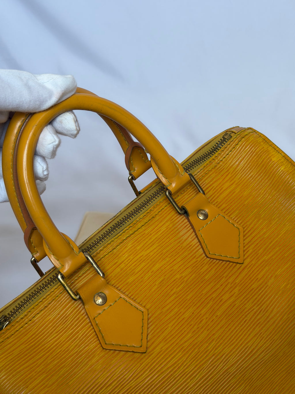 Louis Vuitton Speedy in Yellow Epi Leather