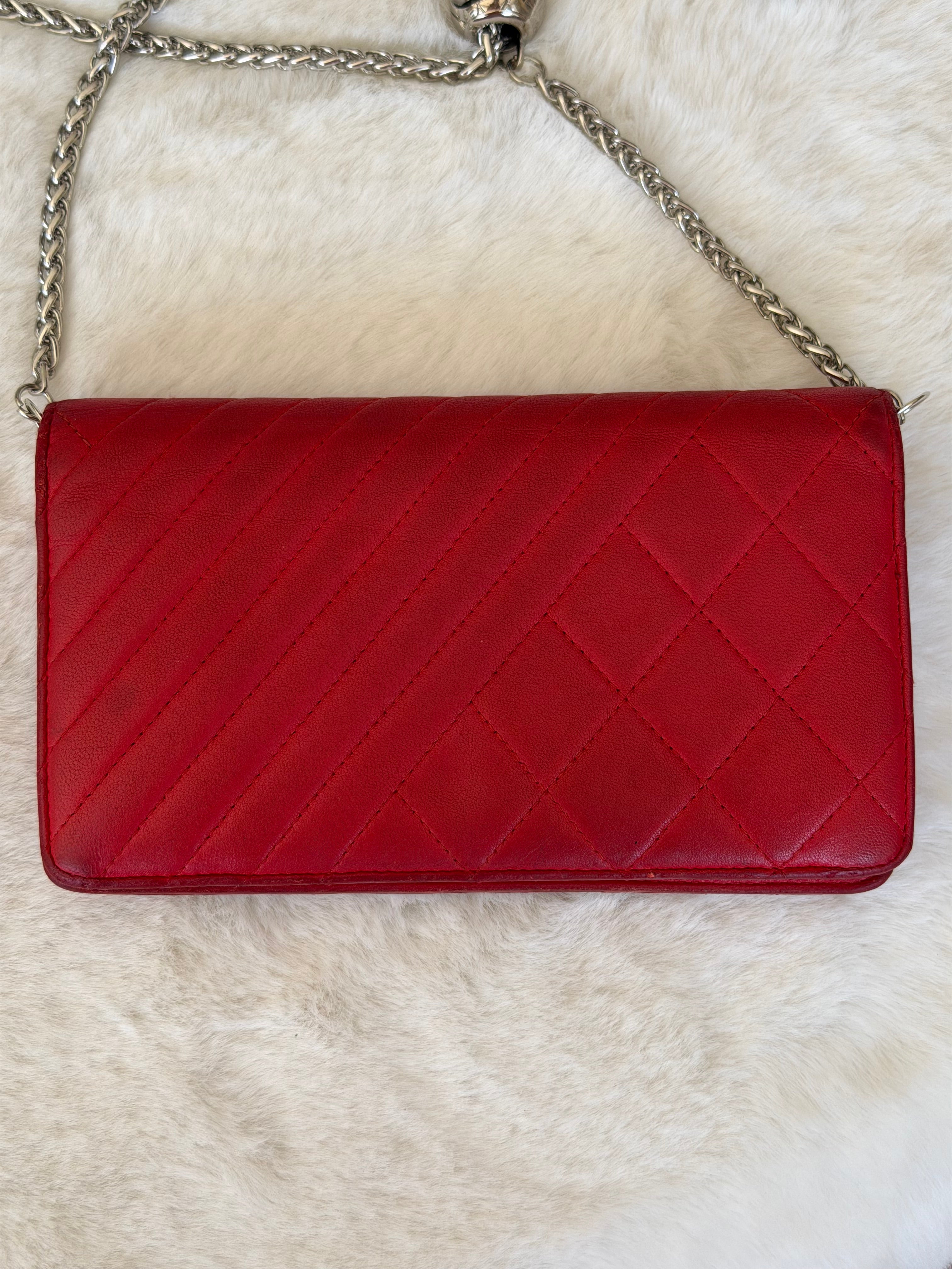 Chanel Lambskin Leather Wallet on Chain WOC