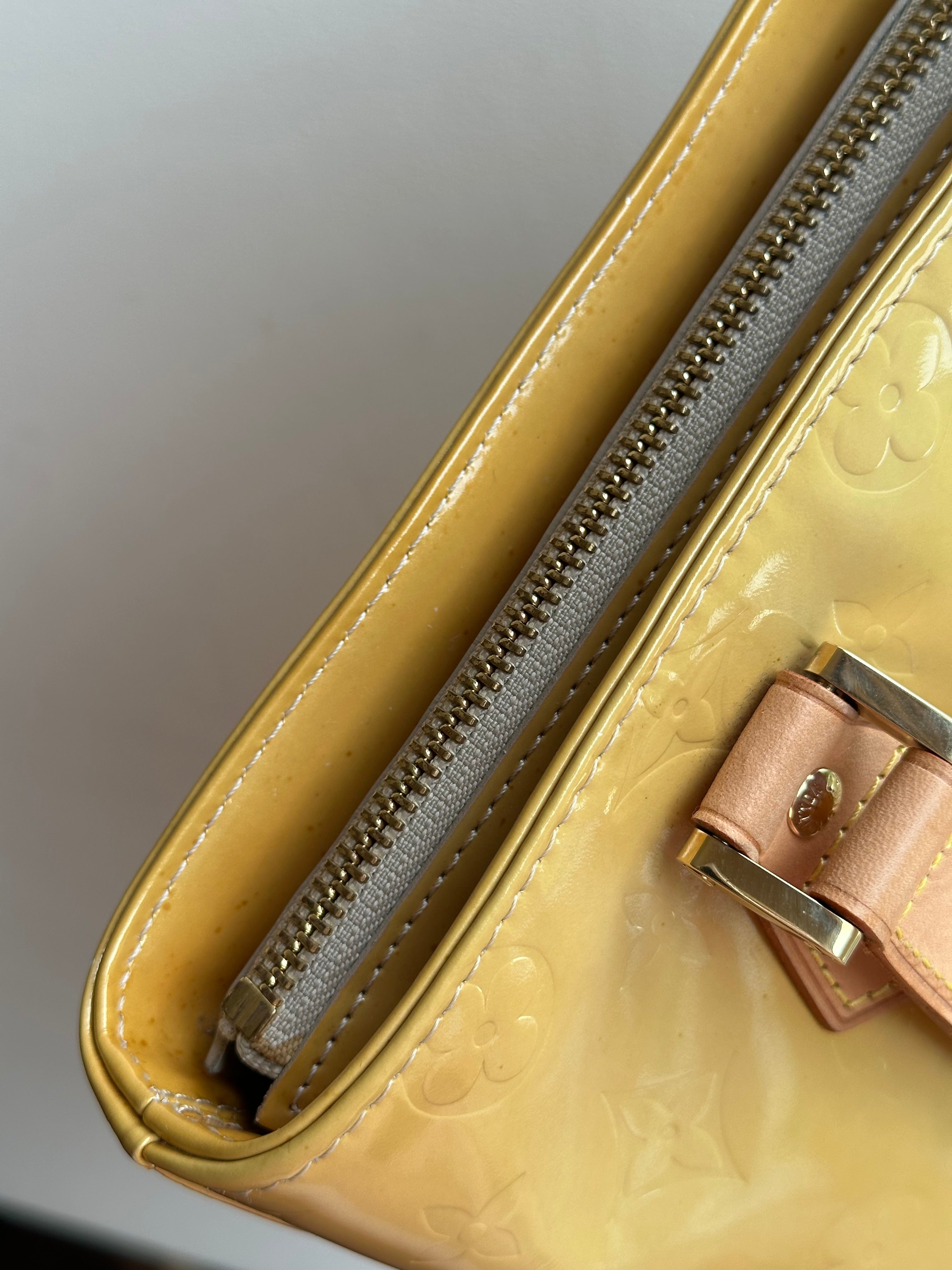Louis Vuitton Houston Gold-Yellow Vernis Leather
