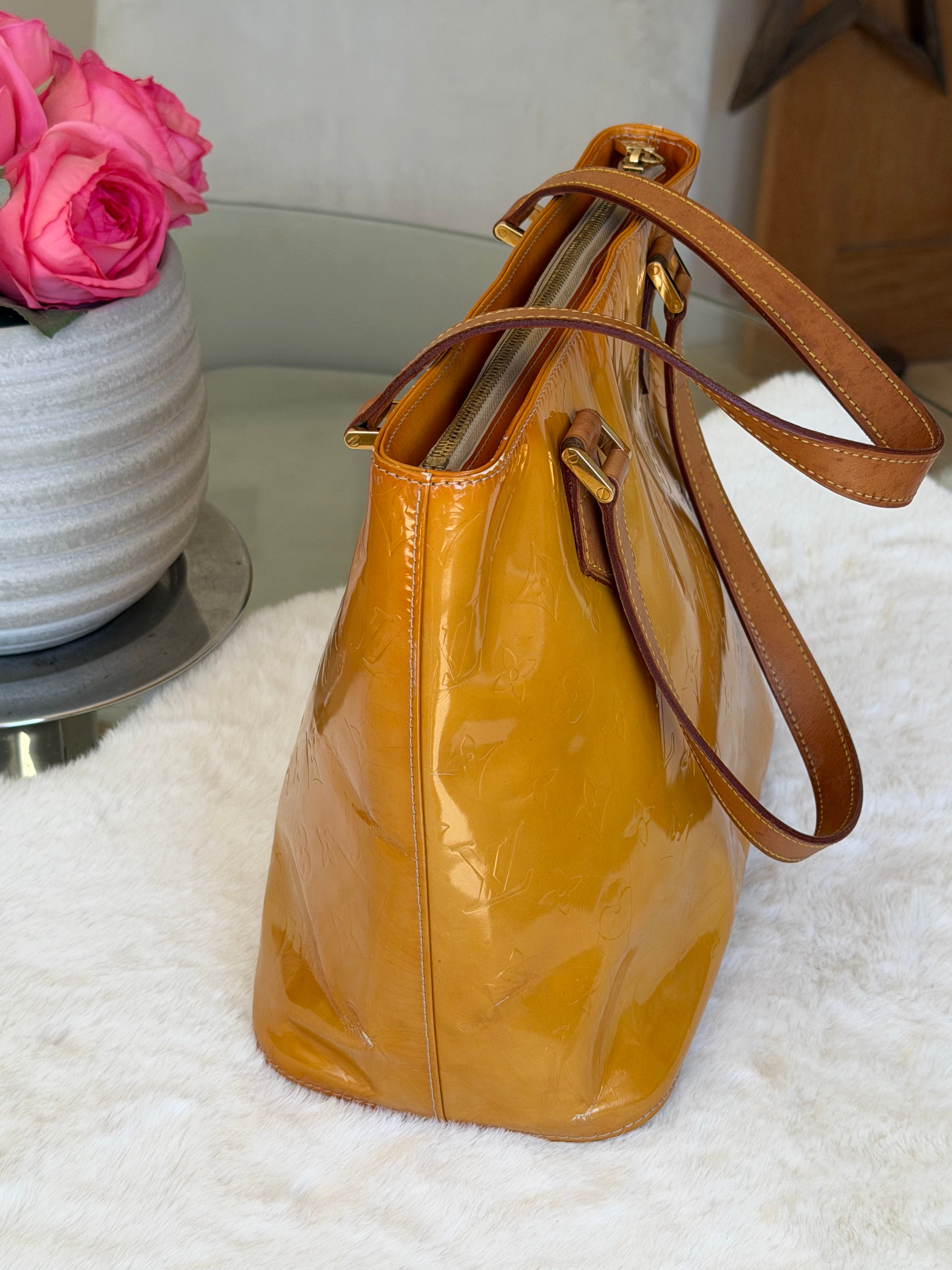 Louis Vuitton Houston in Yellow Vernis Leather
