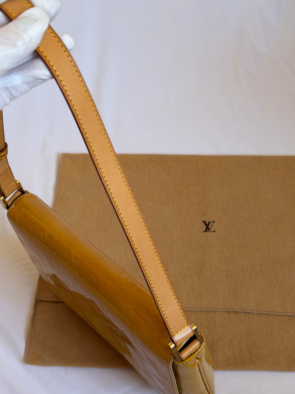 Louis Vuitton Thompson Street in Yellow Vernis Leather