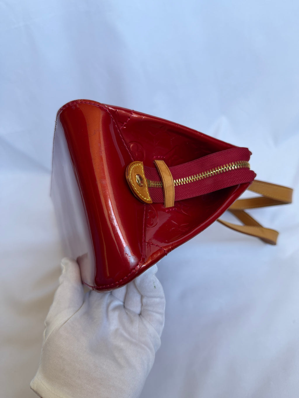 Louis Vuitton Rosewood Avenue Vernis Leather in Deep Red