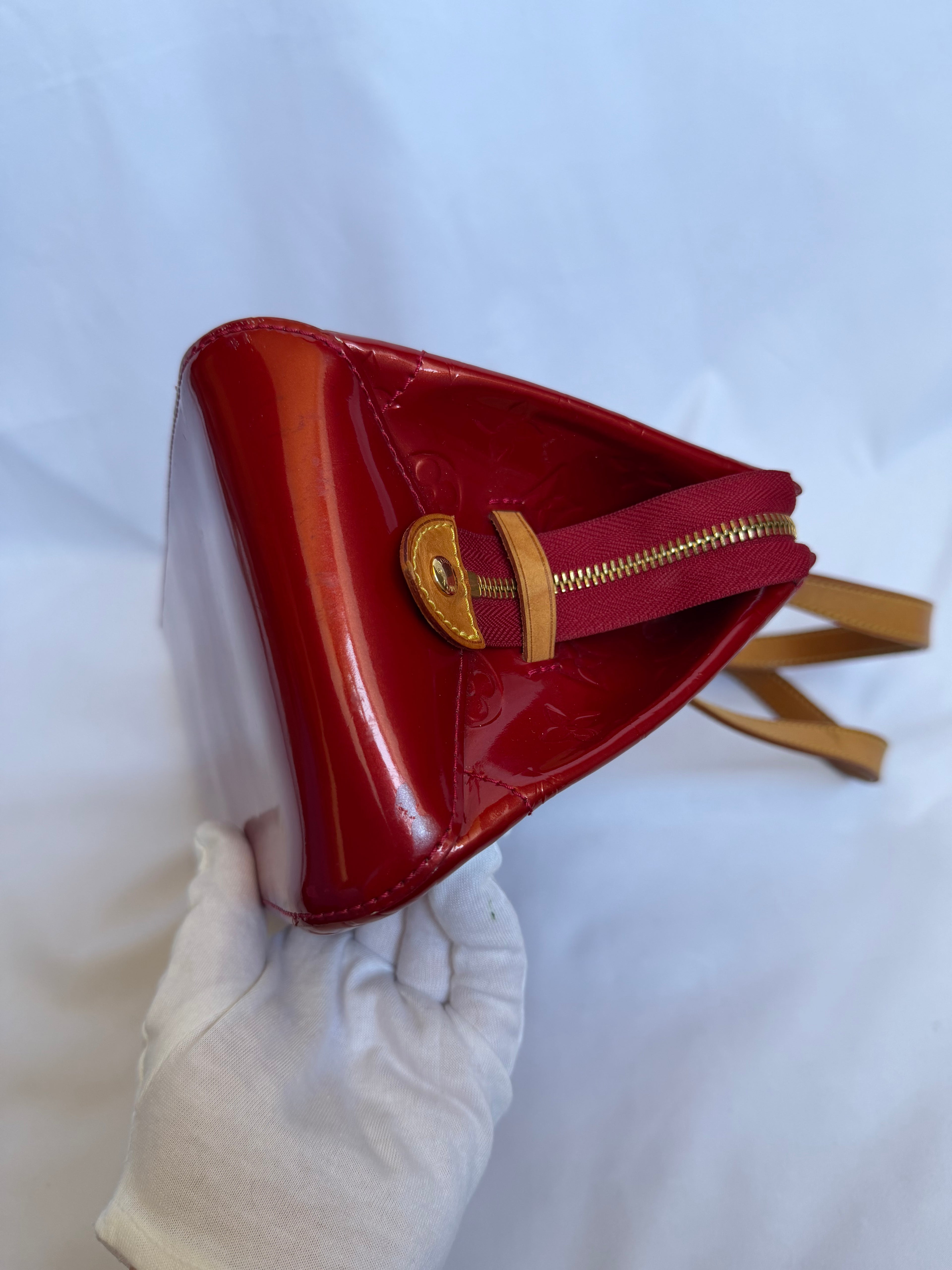 Louis Vuitton Rosewood Avenue Vernis Leather in Deep Red