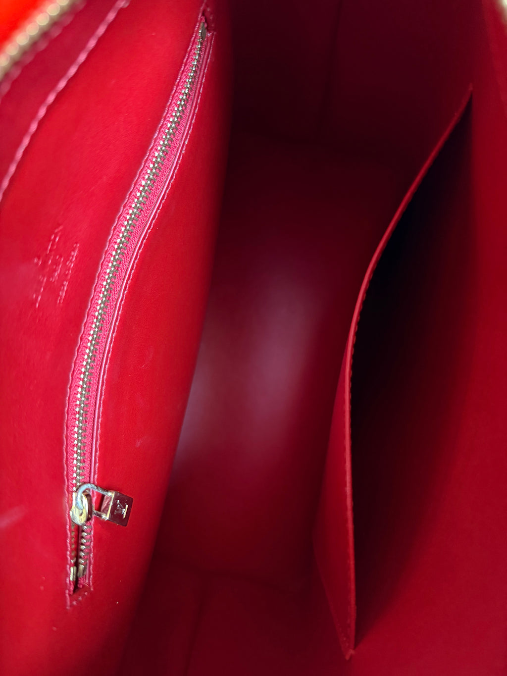 Louis Vuitton Houston in Red Vernis Leather