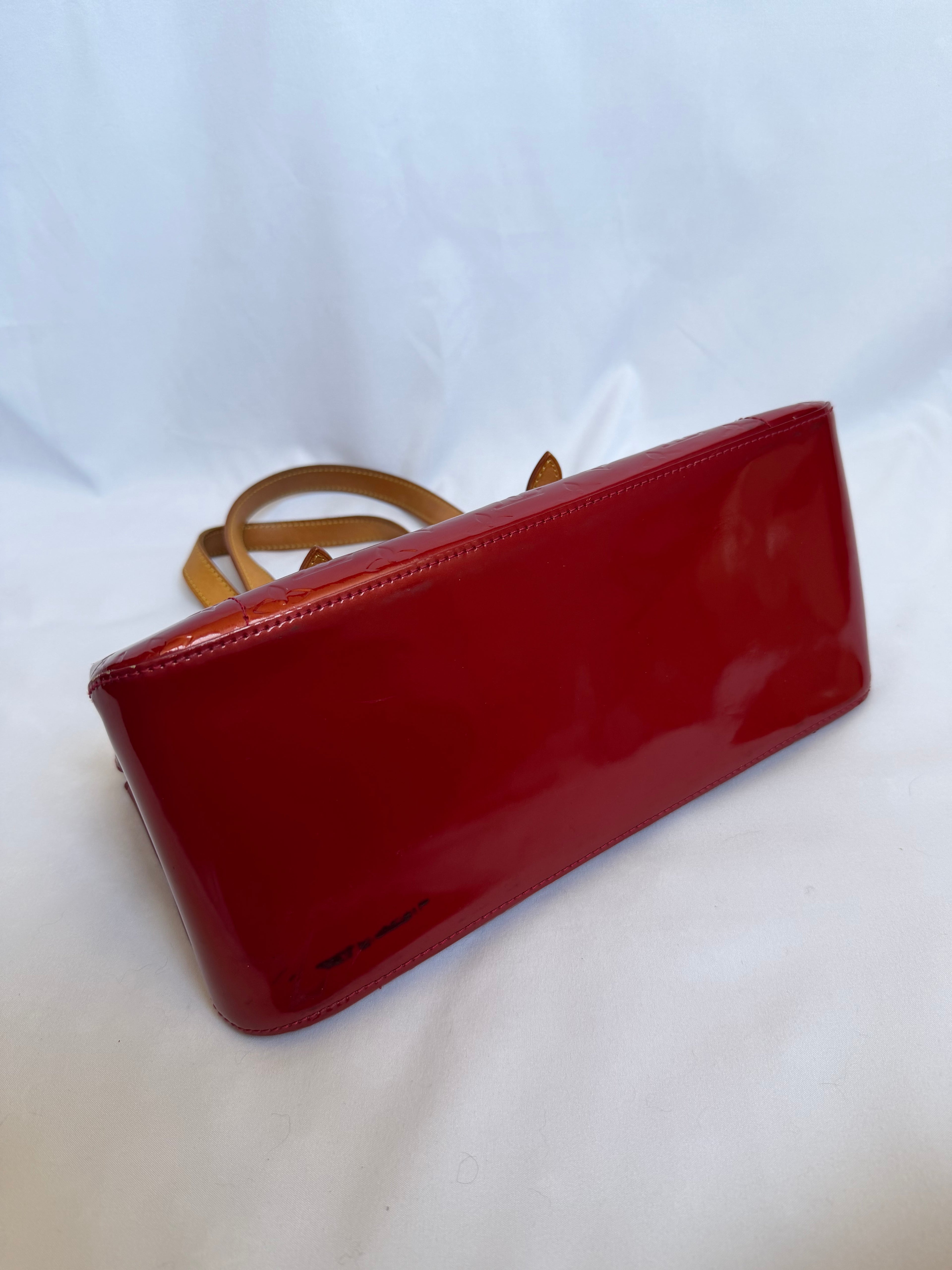 Louis Vuitton Rosewood Avenue Vernis Leather in Deep Red