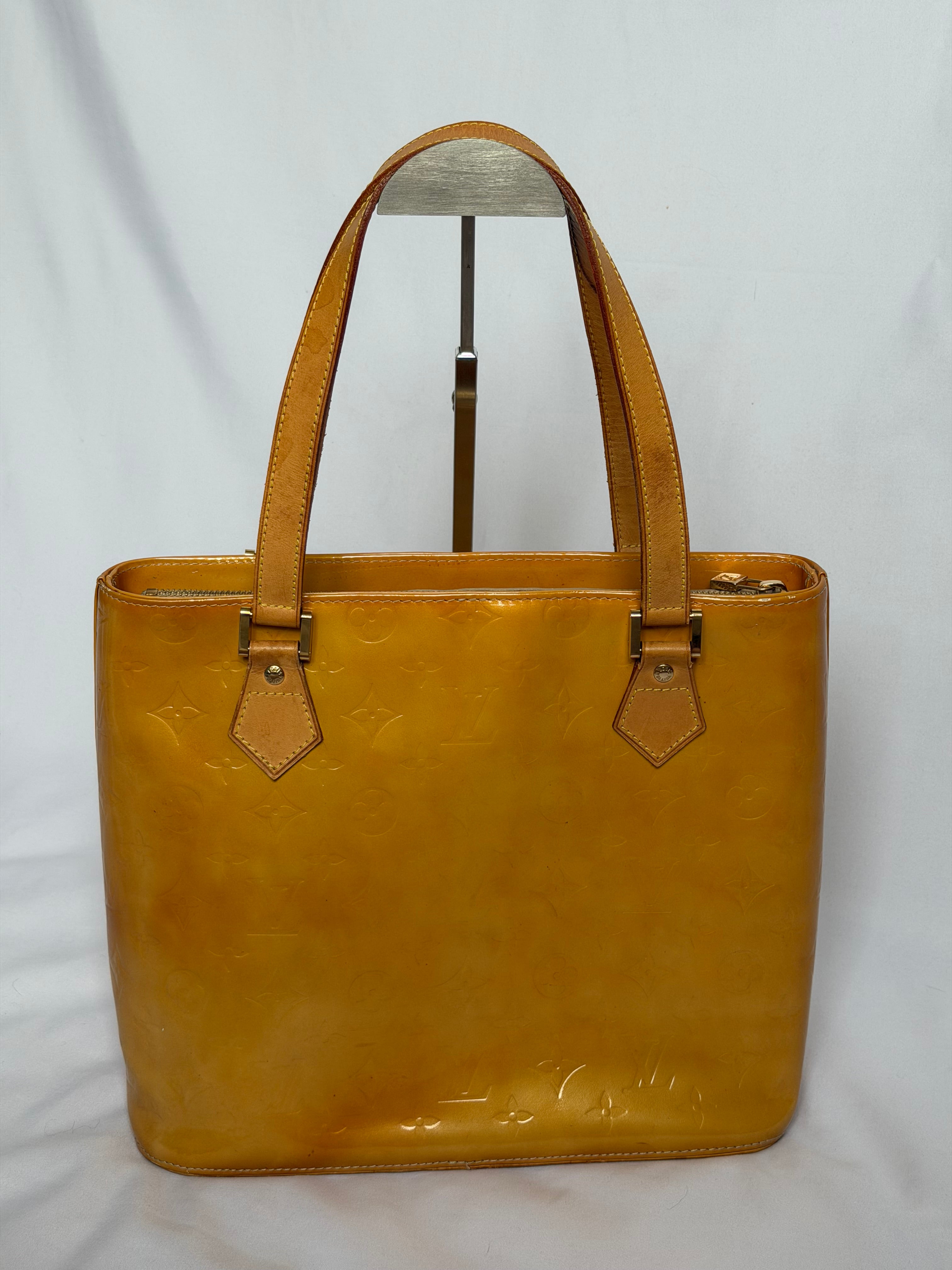 Louis Vuitton Houston in Yellow Vernis Leather