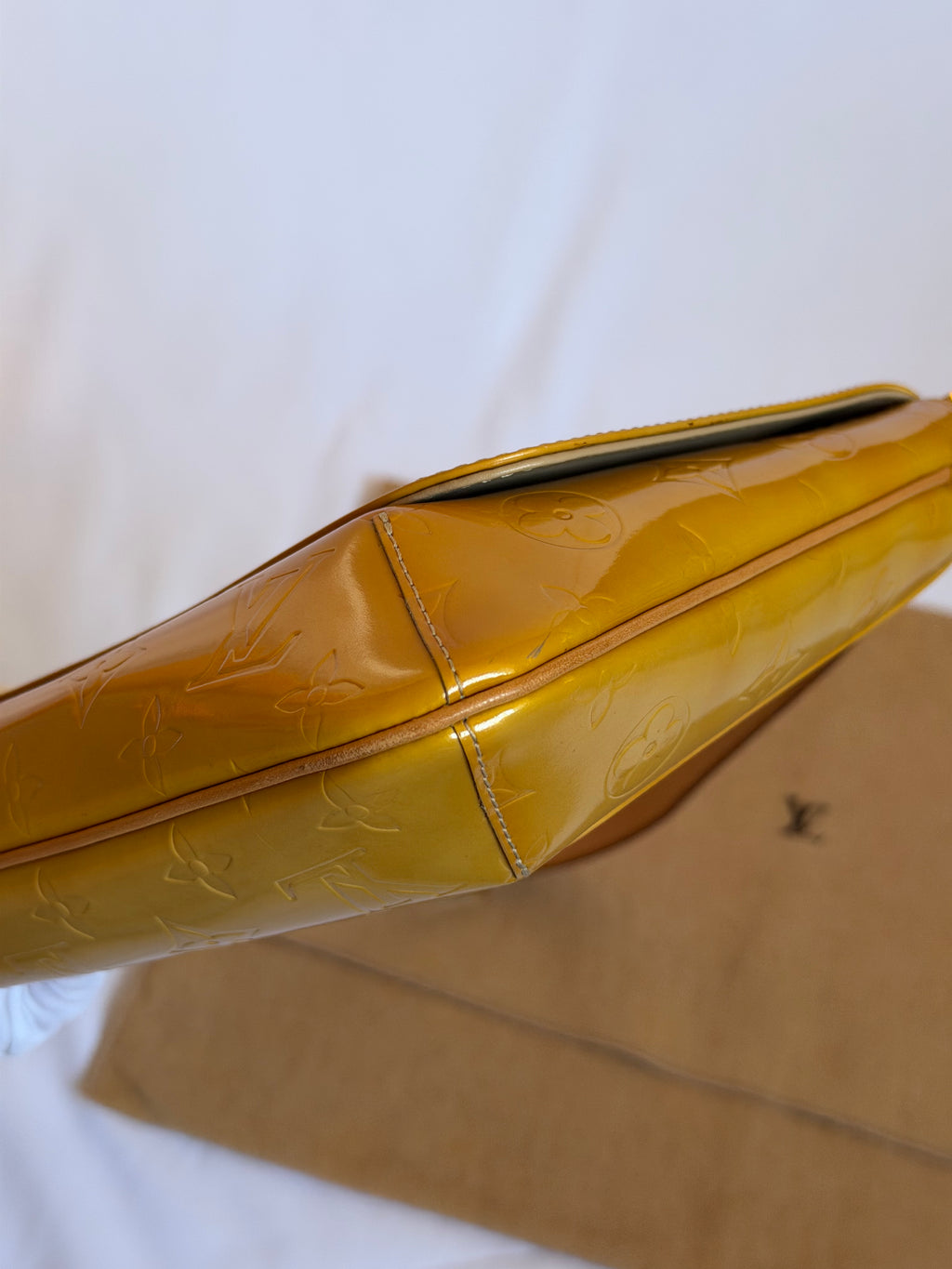 Louis Vuitton Thompson Street in Yellow Vernis Leather
