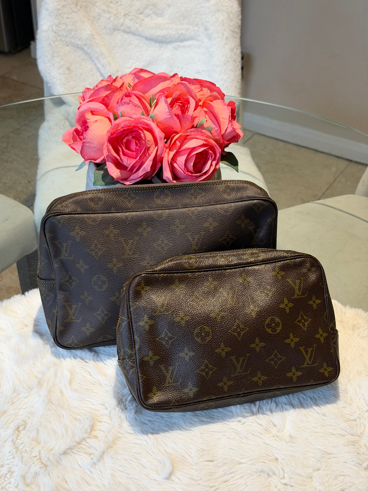 Louis Vuitton Trousse 23 & 28 in Monogram Canvas SET