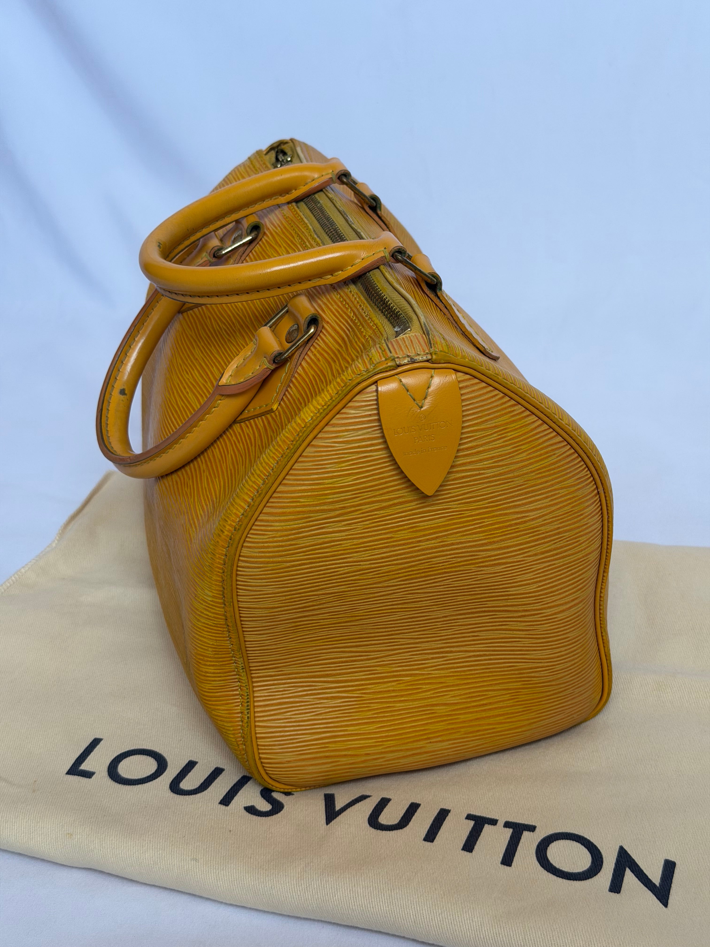 Louis Vuitton Speedy in Yellow Epi Leather