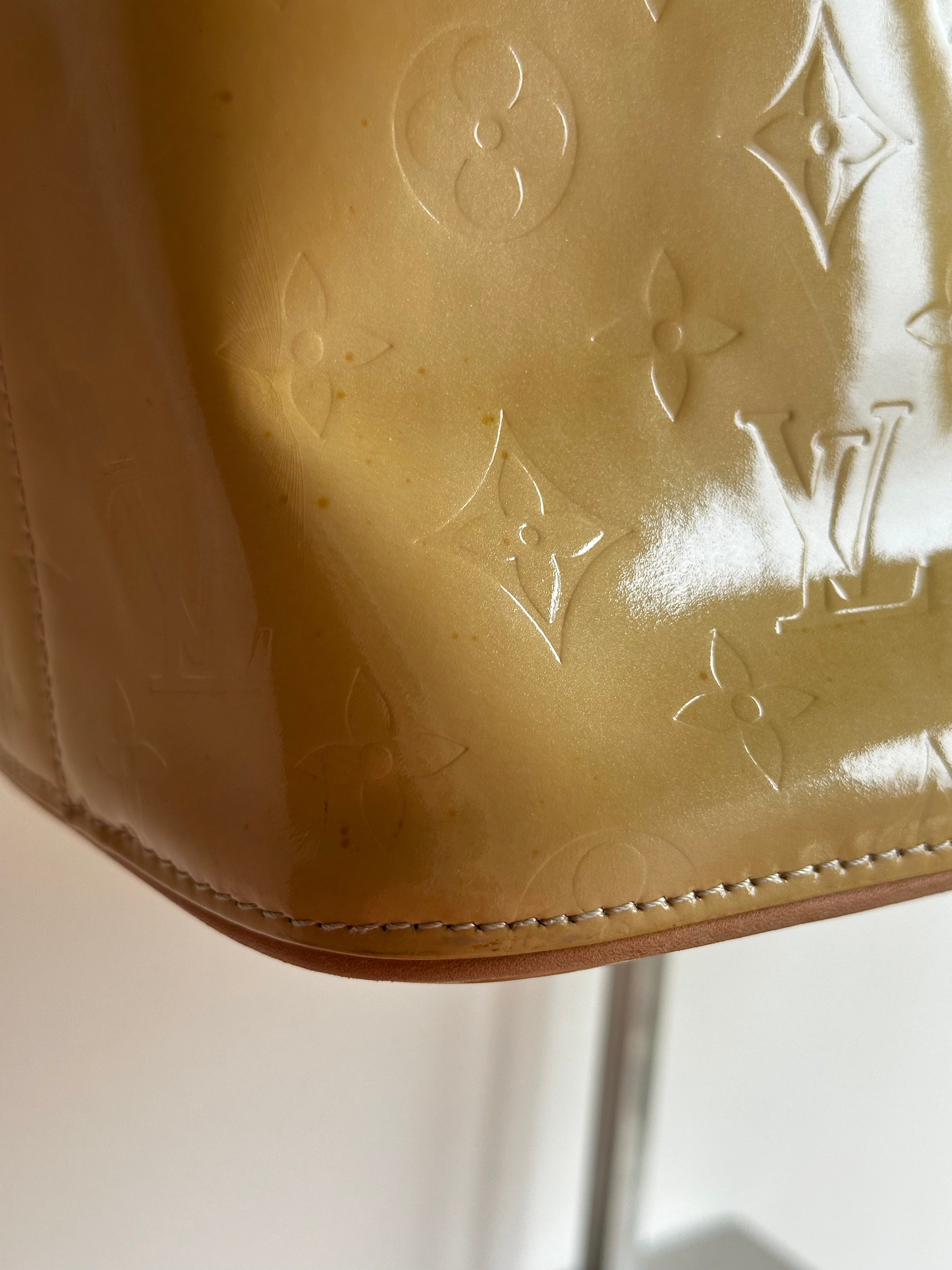 Louis Vuitton Houston Gold-Yellow Vernis Leather