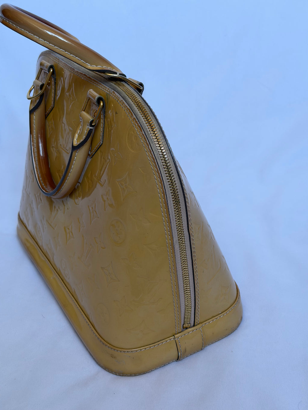 Louis Vuitton Alma PM in Yellow Vernis
