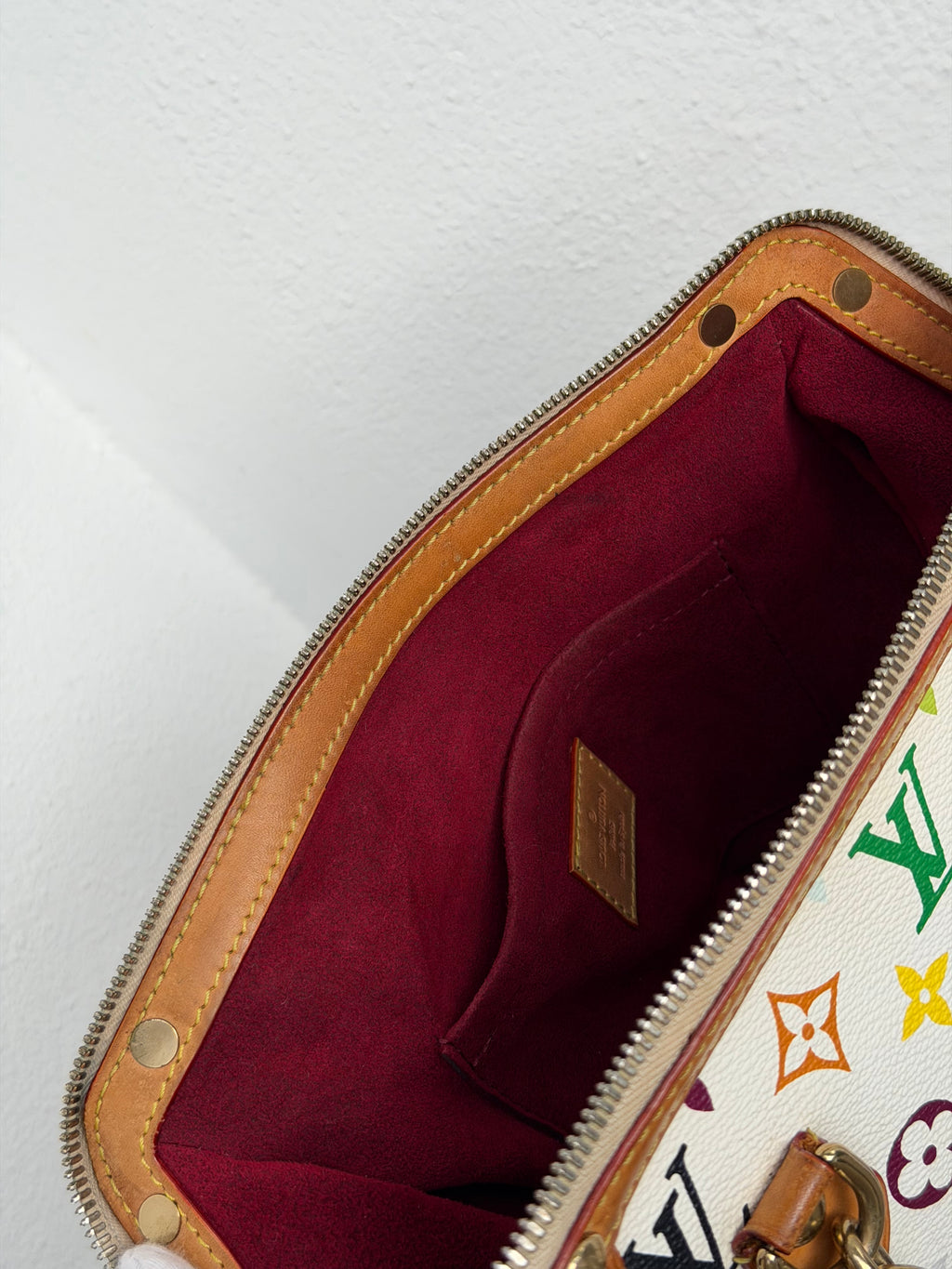 Louis Vuitton X Takashi Murakami Gracie MM in White Multicolour Monogram Canvas