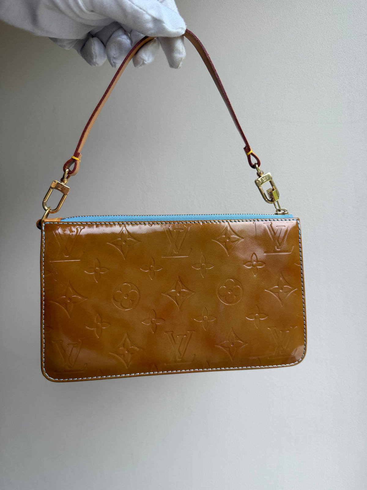 Louis Vuitton Lexington Pouch in Bronze Vernis Leather