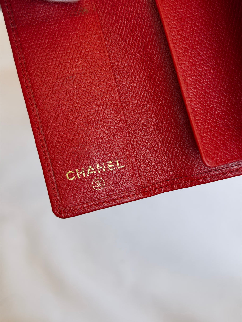 Chanel Red and Gold Leather 6 Key Holder Wallet