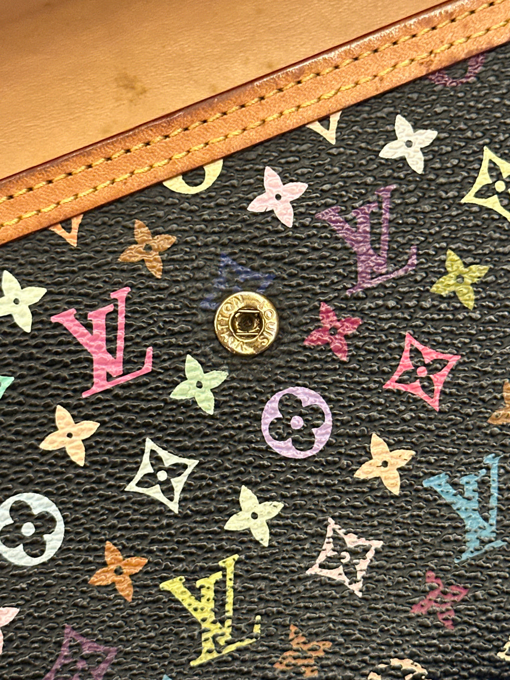 Louis Vuitton X Takashi Murakami Trifold Wallet with Unbranded Chains and Insert