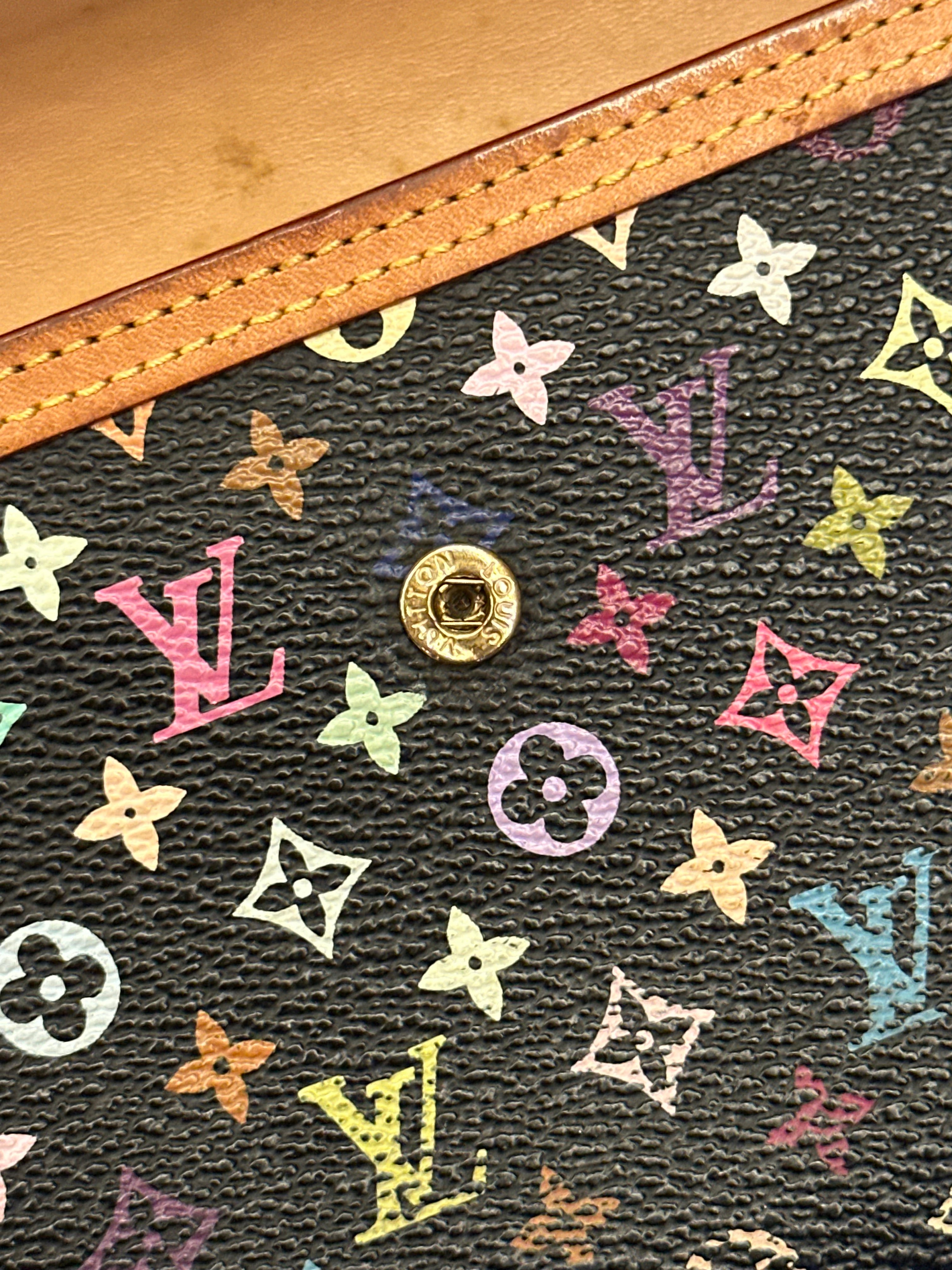 Louis Vuitton X Takashi Murakami Trifold Wallet with Unbranded Chains and Insert