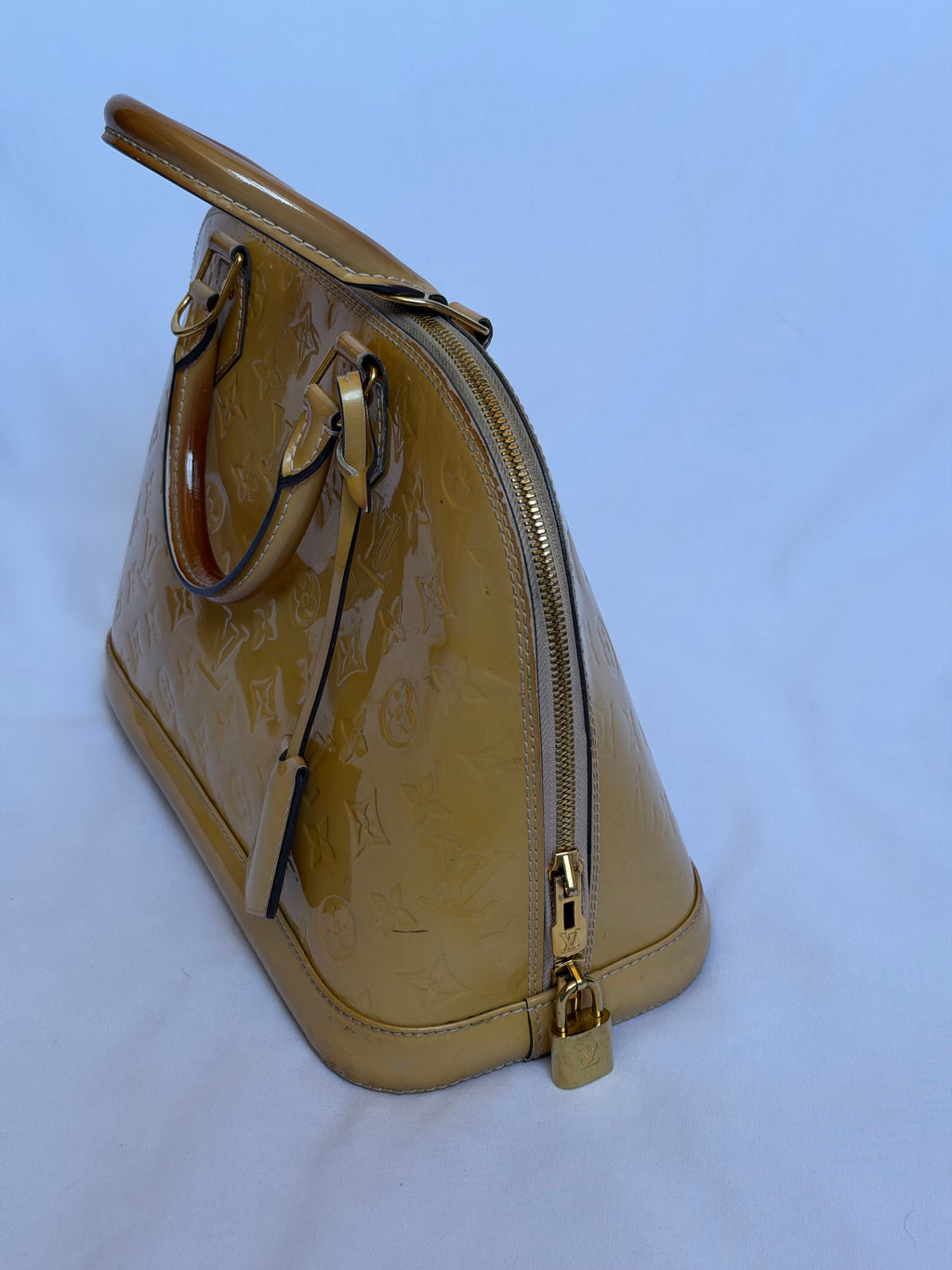 Louis Vuitton Alma PM in Yellow Vernis