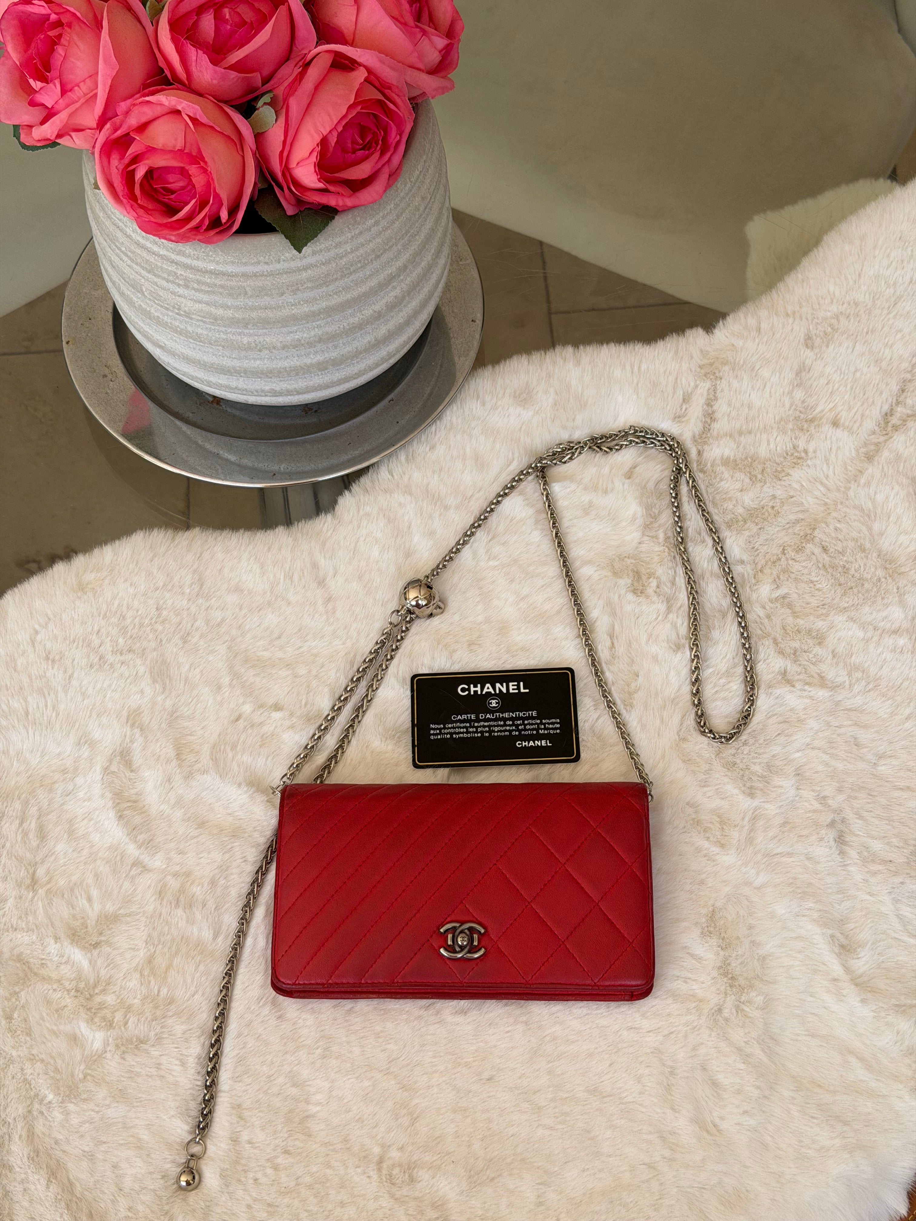 Chanel Lambskin Leather Wallet on Chain WOC