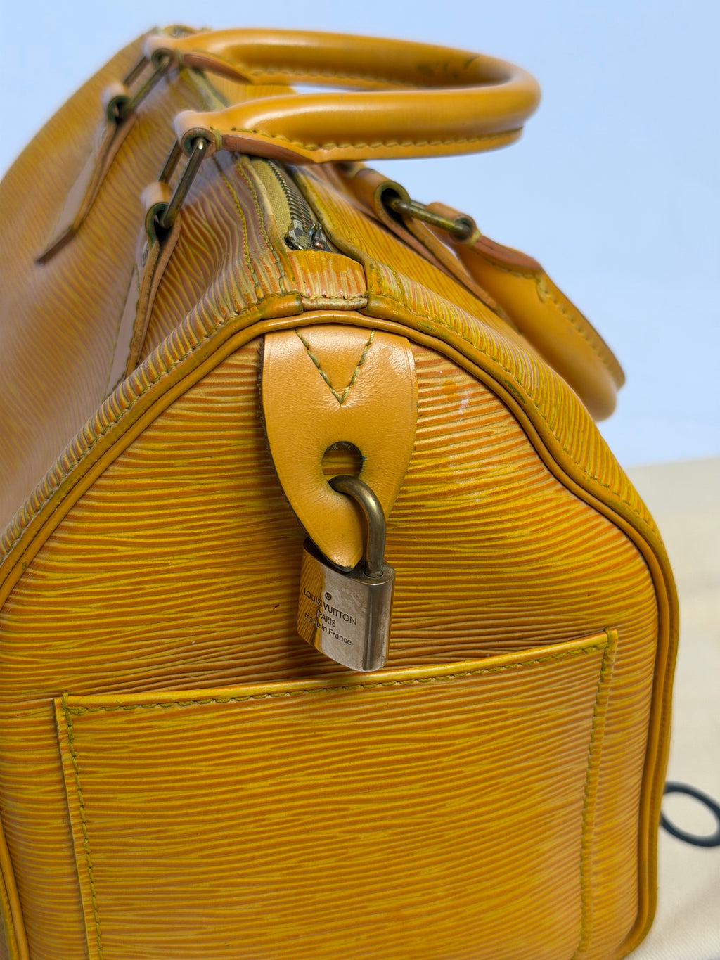 Louis Vuitton Speedy in Yellow Epi Leather