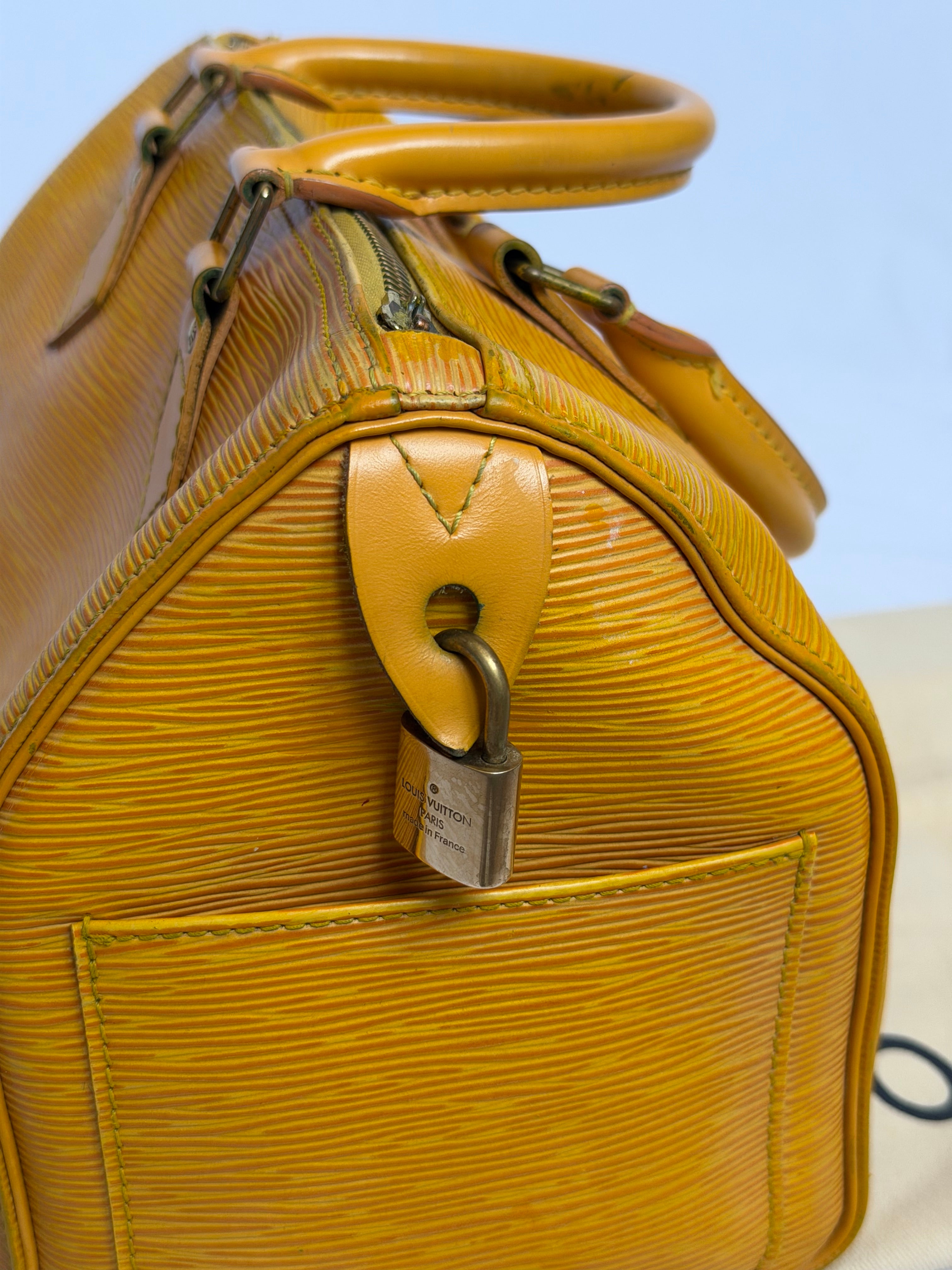 Louis Vuitton Speedy in Yellow Epi Leather
