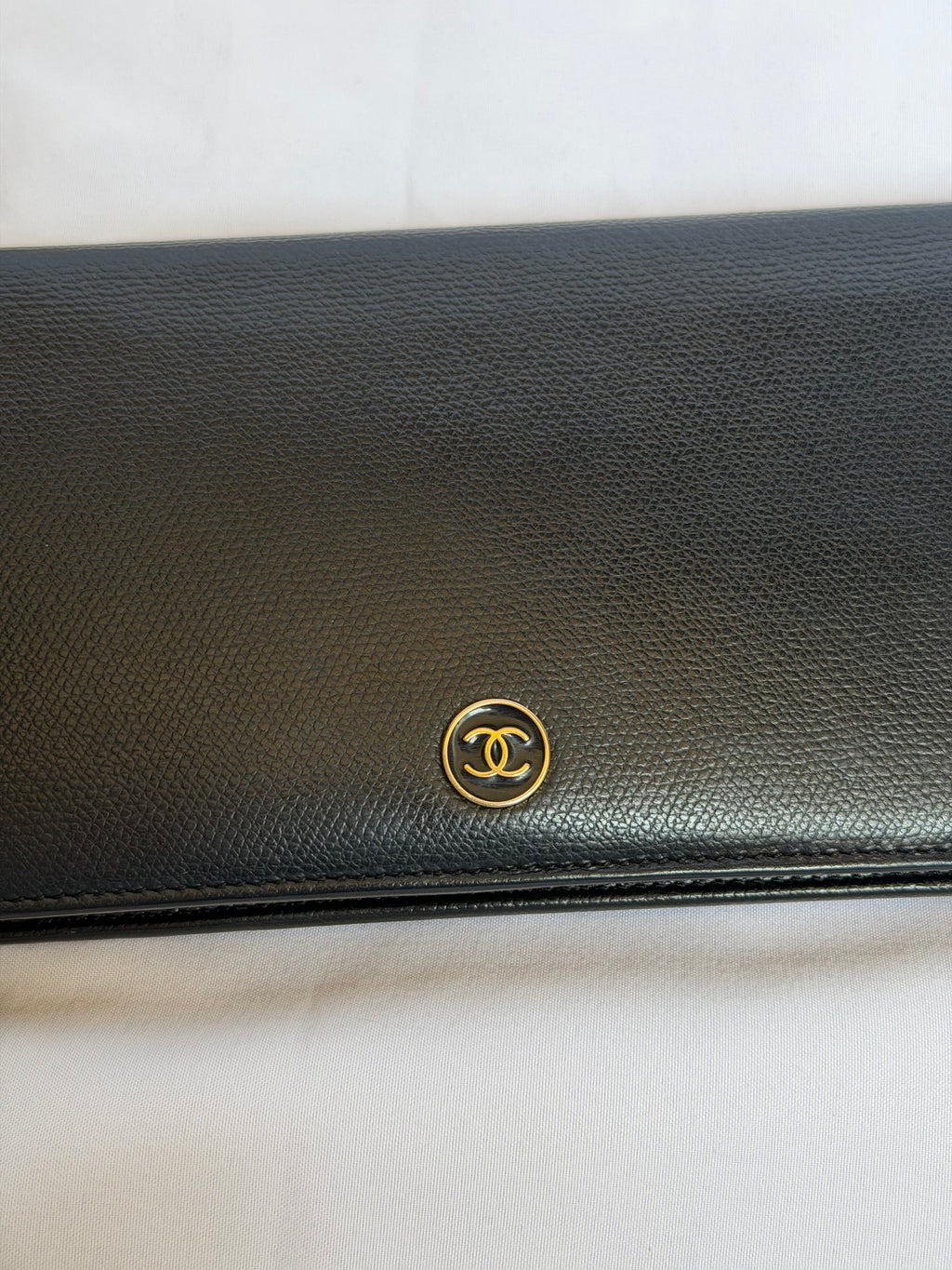 Chanel Wallet on Chain WOC in Black Leather with Gold Logo & Chain