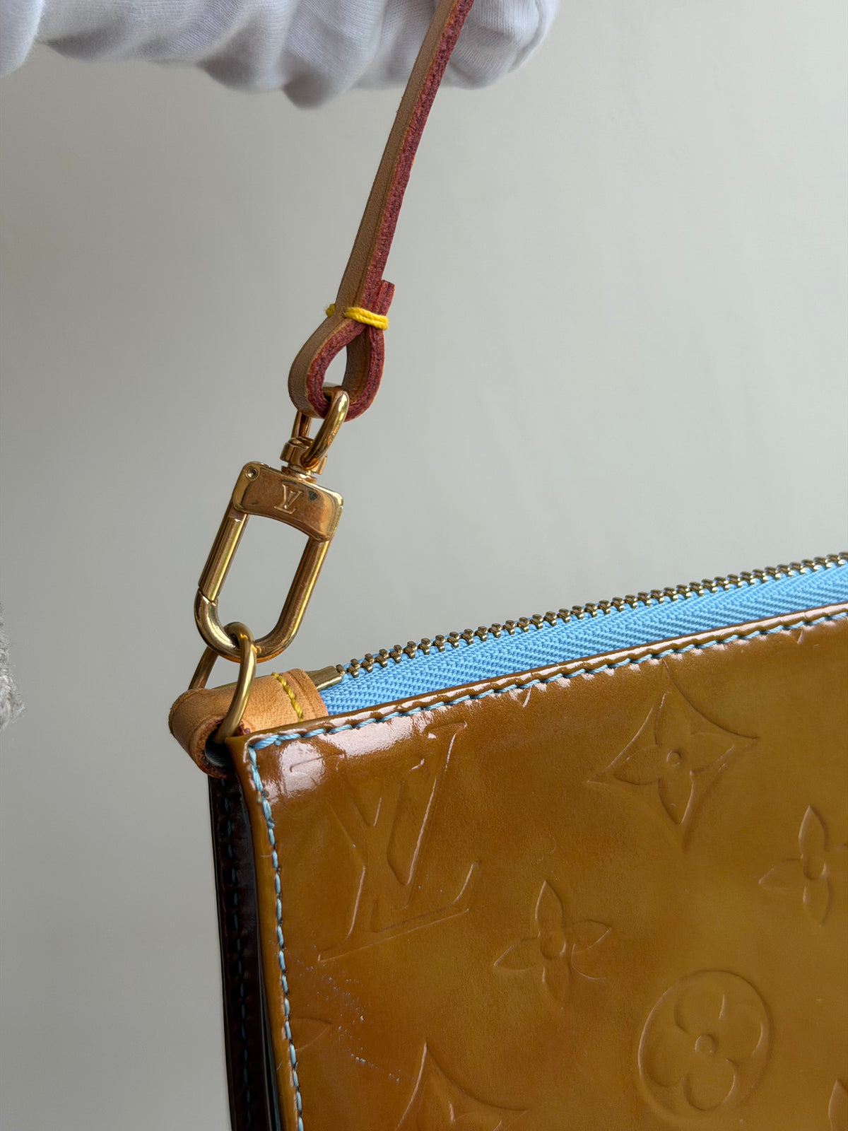 Louis Vuitton Lexington Pouch in Bronze Vernis Leather