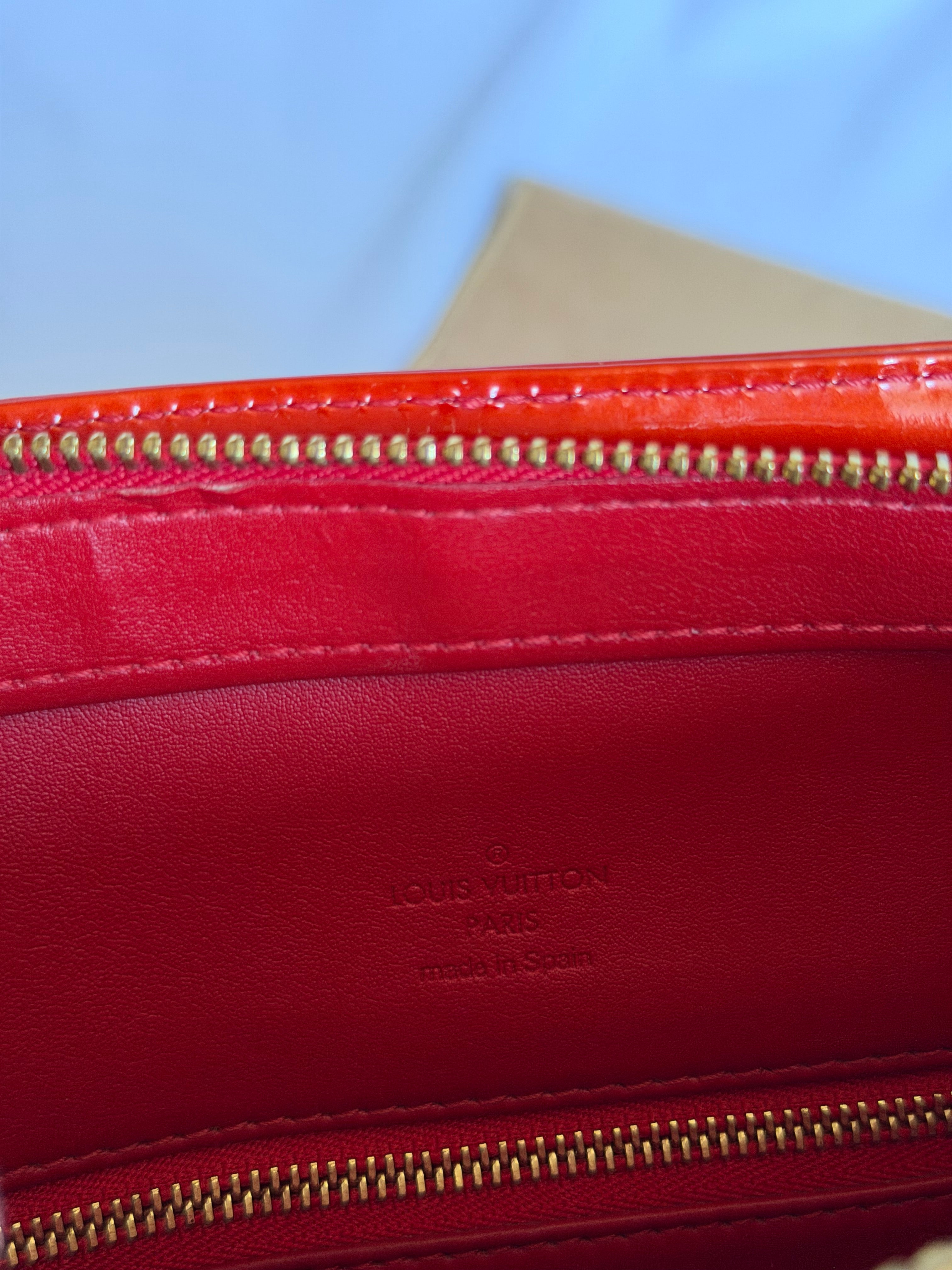 Louis Vuitton Houston in Red Vernis Leather