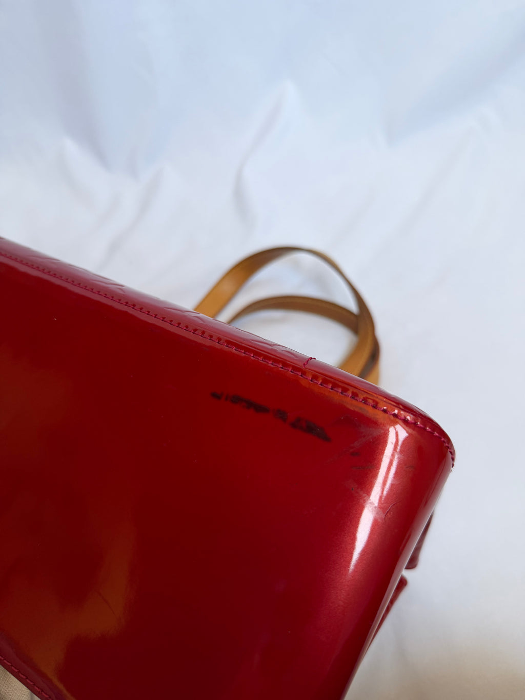 Louis Vuitton Rosewood Avenue Vernis Leather in Deep Red
