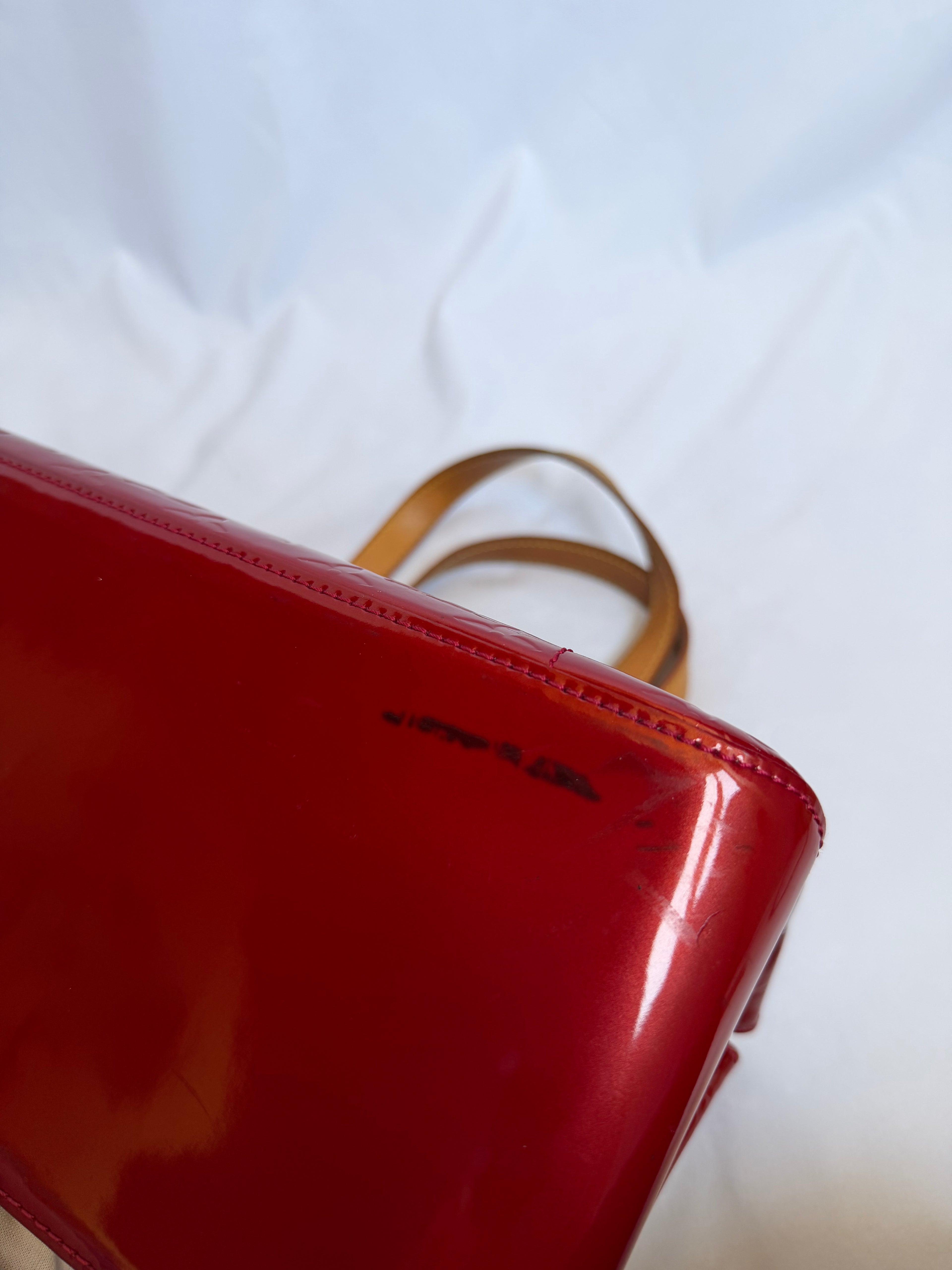 Louis Vuitton Rosewood Avenue Vernis Leather in Deep Red