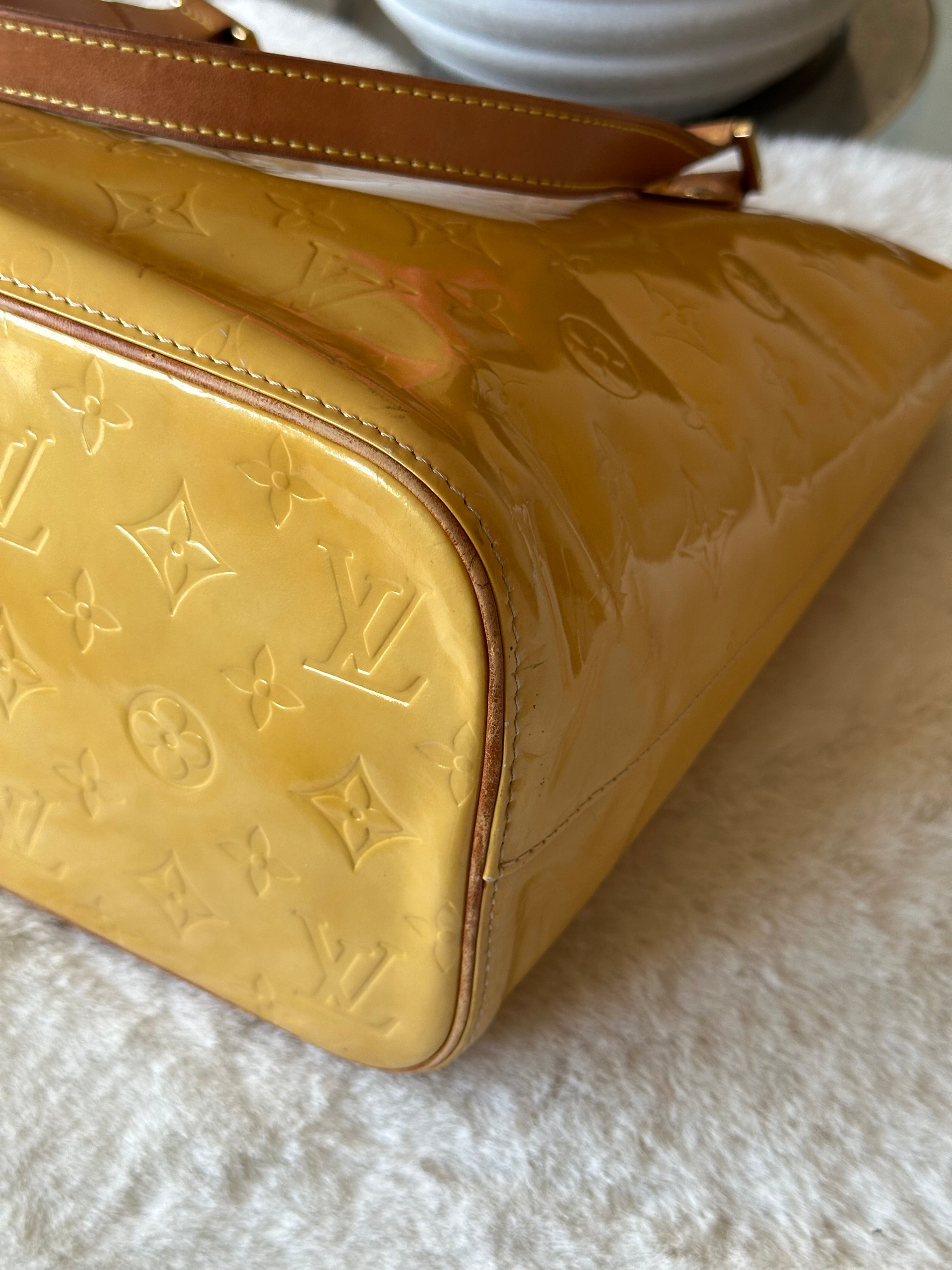 Louis Vuitton Houston Gold - Yellow Vernis Leather