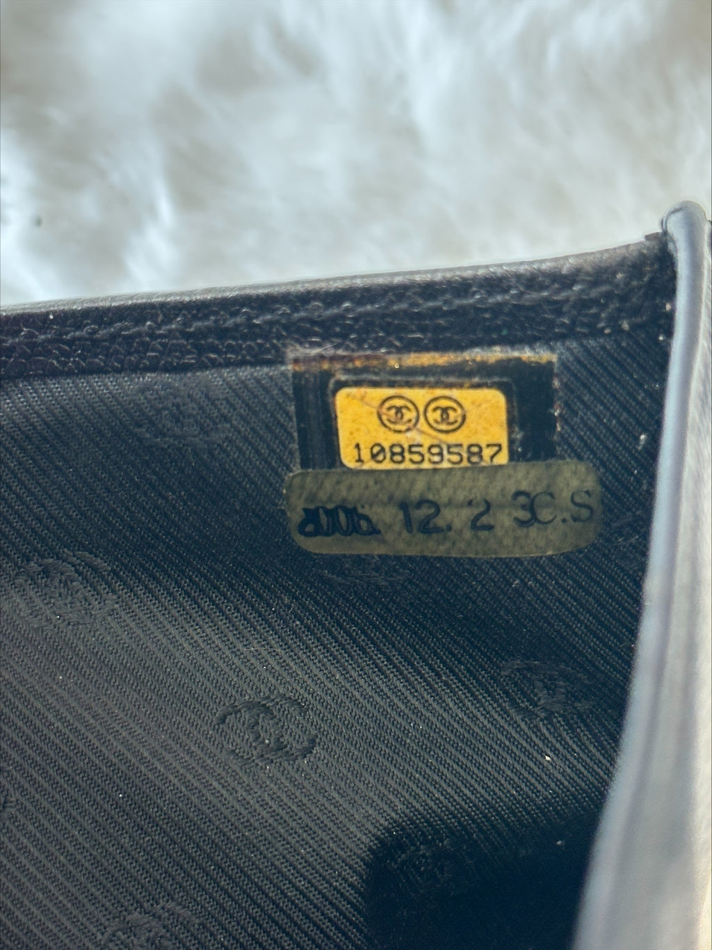 Chanel Black Leather Wallet on Chain - Silver Logo & Chain