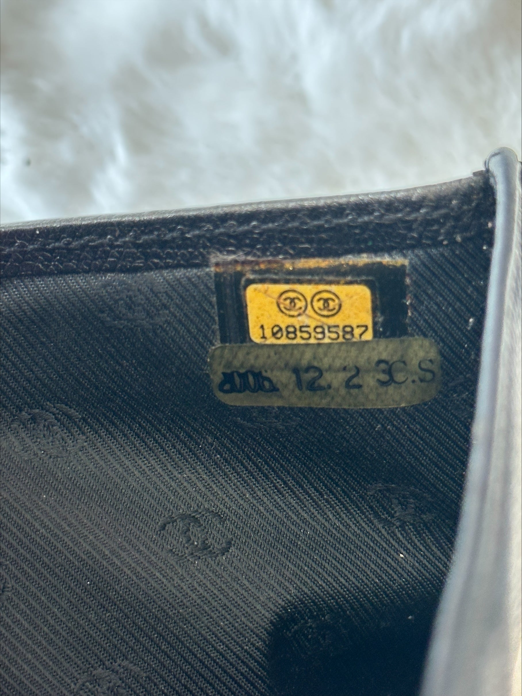 Chanel Black Leather Wallet on Chain - Silver Logo & Chain
