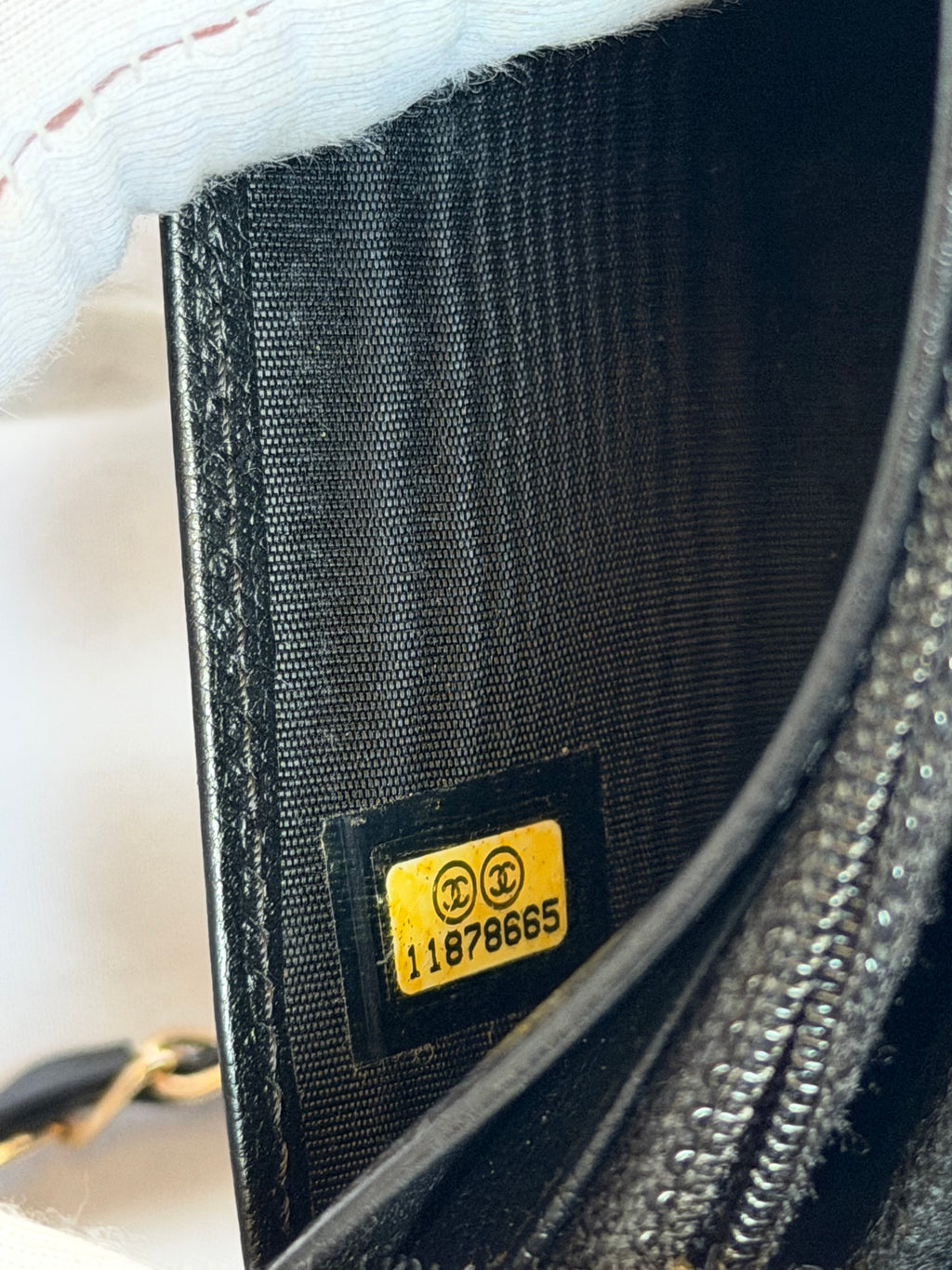 Chanel Wallet on Chain WOC in Black Leather with Gold Solid Logo