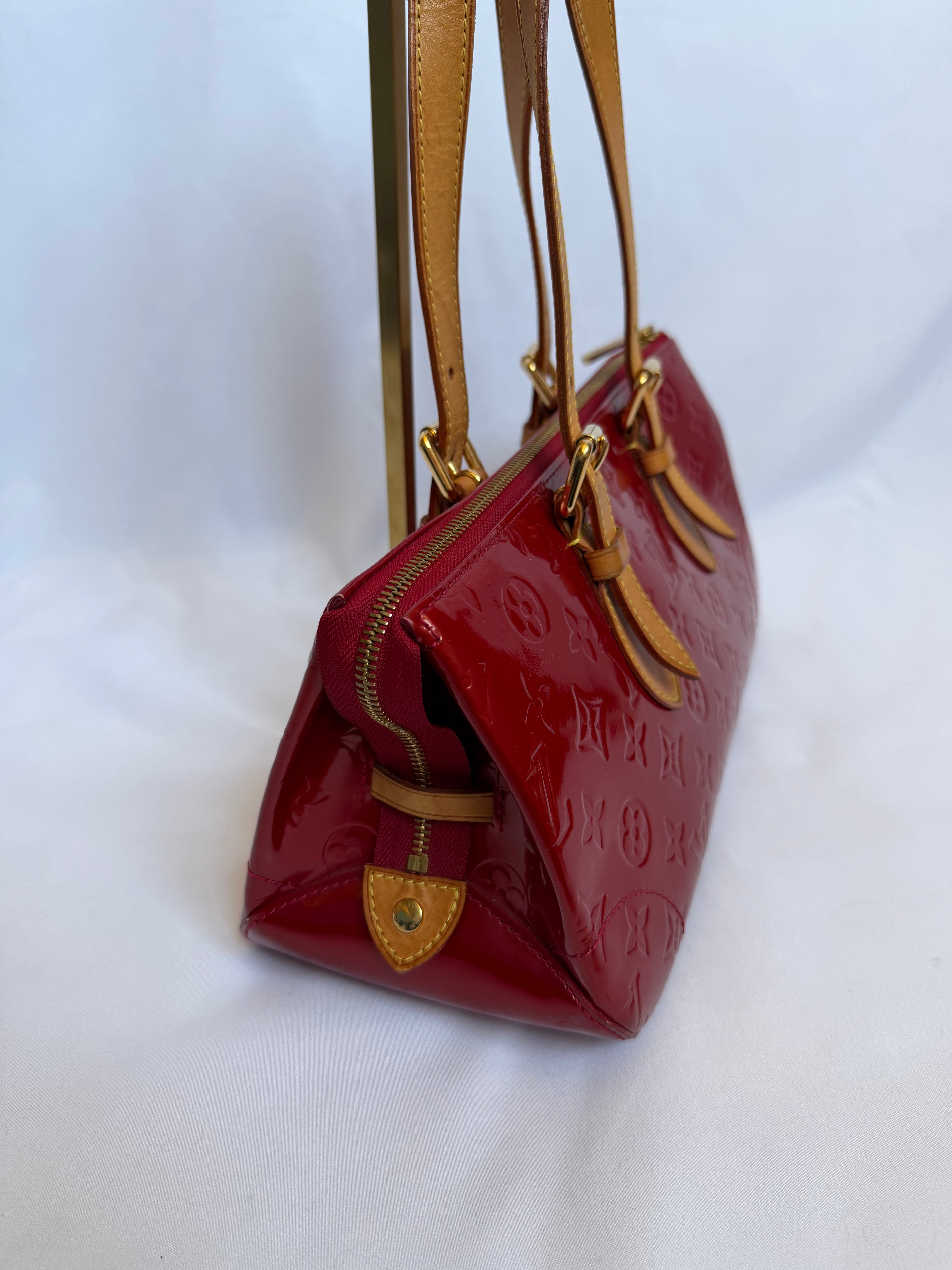 Louis Vuitton Rosewood Avenue Vernis Leather in Deep Red
