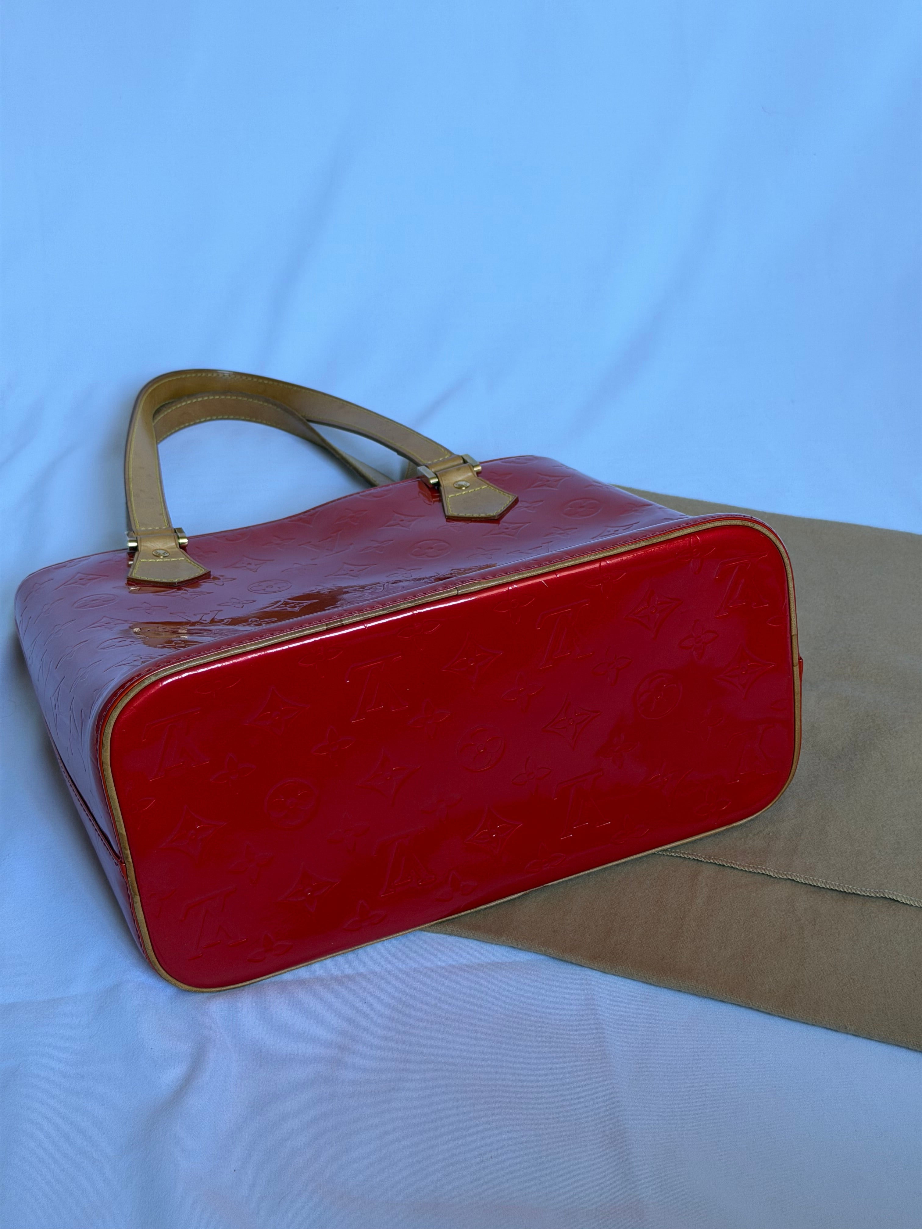 Louis Vuitton Houston in Red Vernis Leather