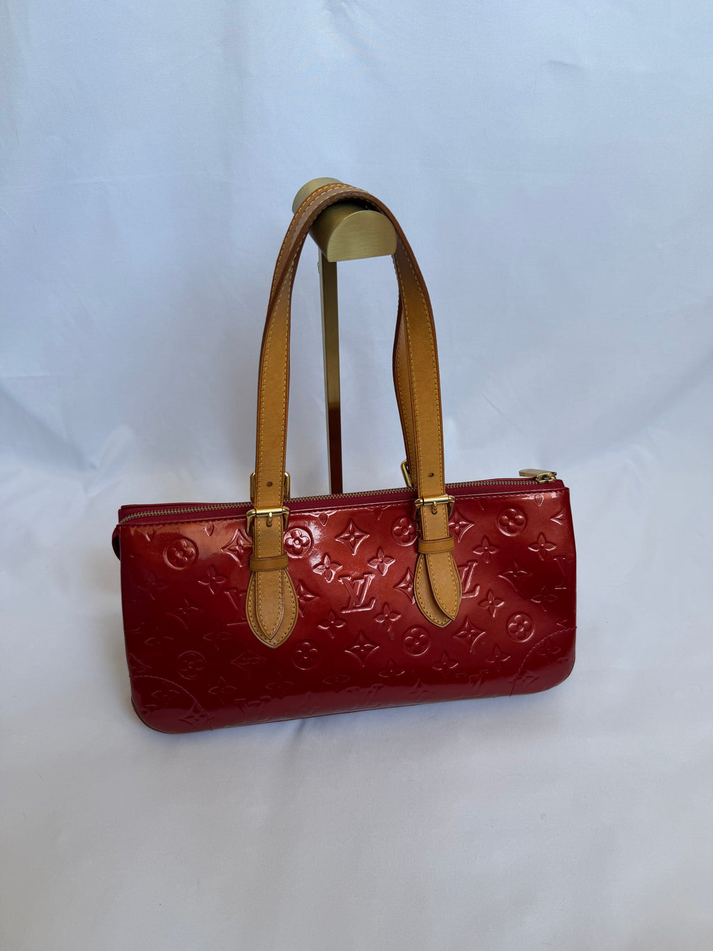 Louis Vuitton Rosewood Avenue Vernis Leather in Deep Red
