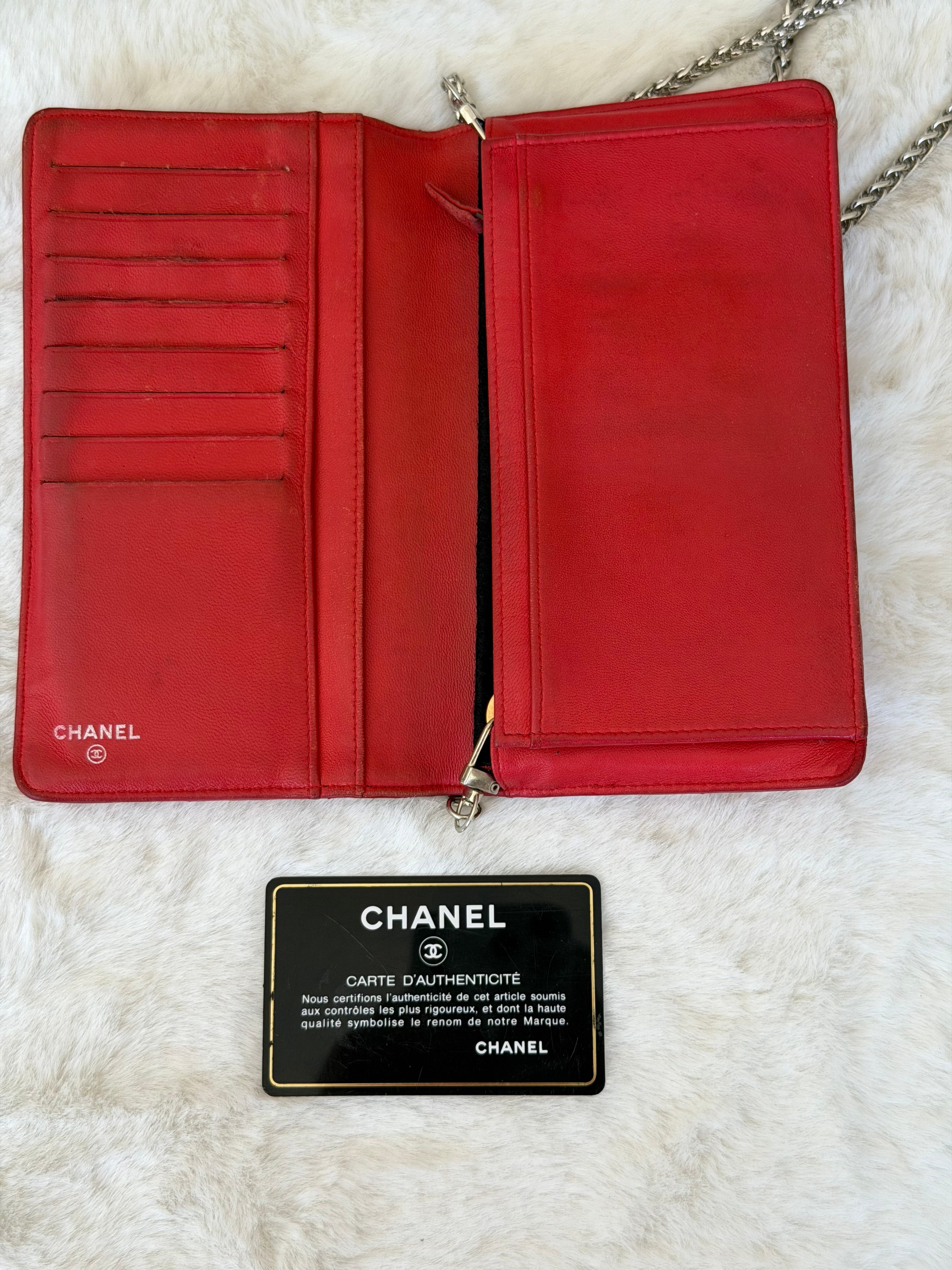 Chanel Lambskin Leather Wallet on Chain WOC