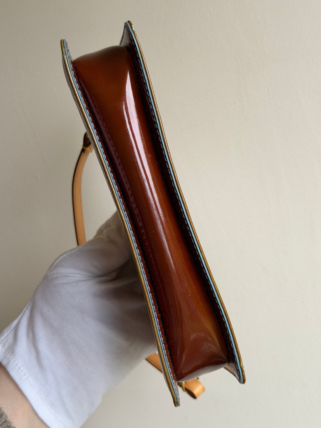 Louis Vuitton Lexington Pouch in Bronze Vernis Leather