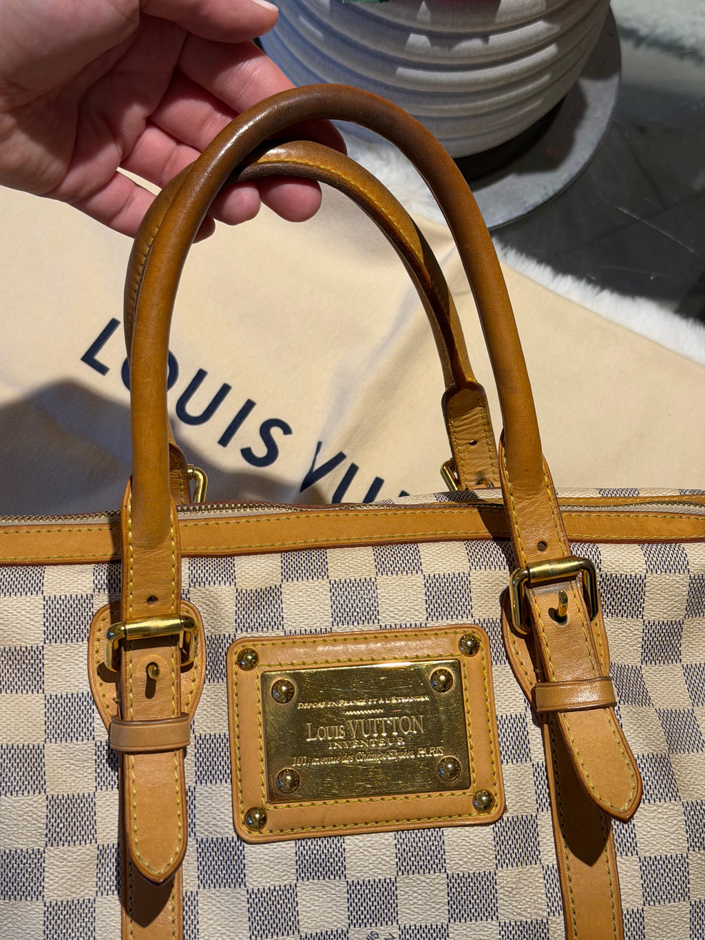 Louis Vuitton Berkeley in Damier Azur Canvas