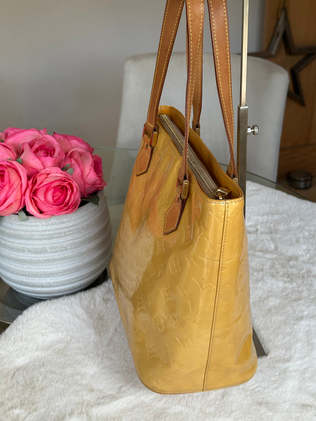 Louis Vuitton Houston Gold - Yellow Vernis Leather