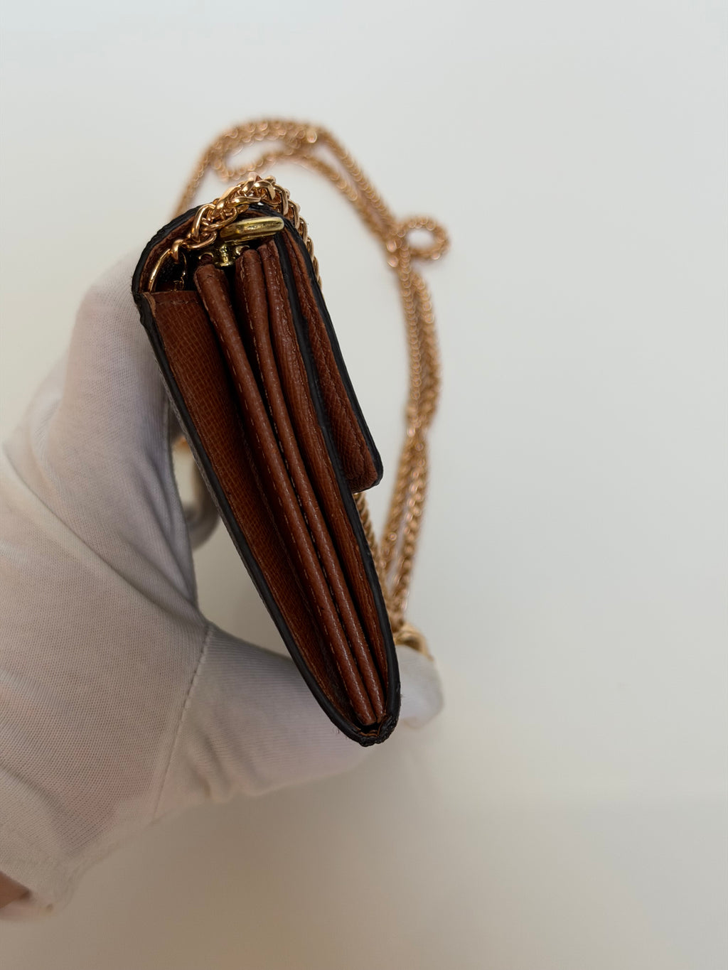 Louis Vuitton Wallet on Chain in Monogram Canvas & Adjustable Unbranded Strap