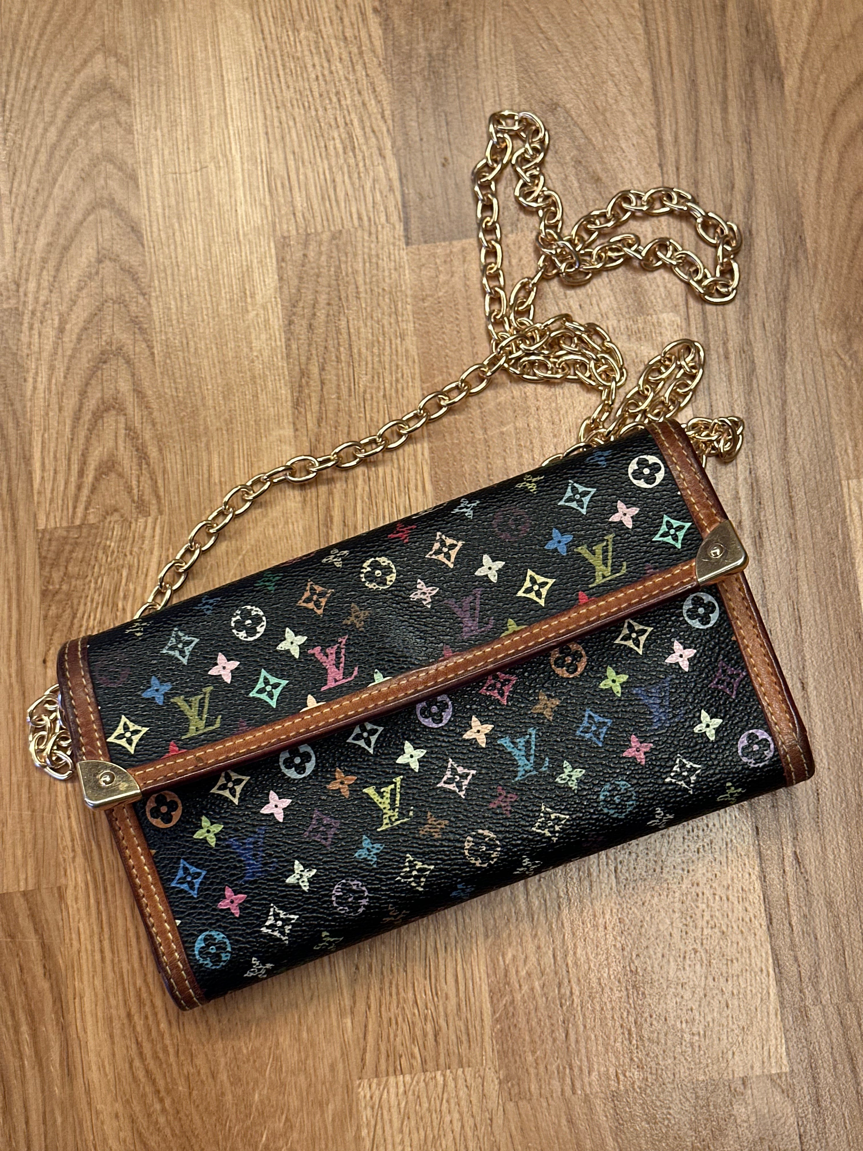 Louis Vuitton X Takashi Murakami Trifold Wallet with Unbranded Chains and Insert