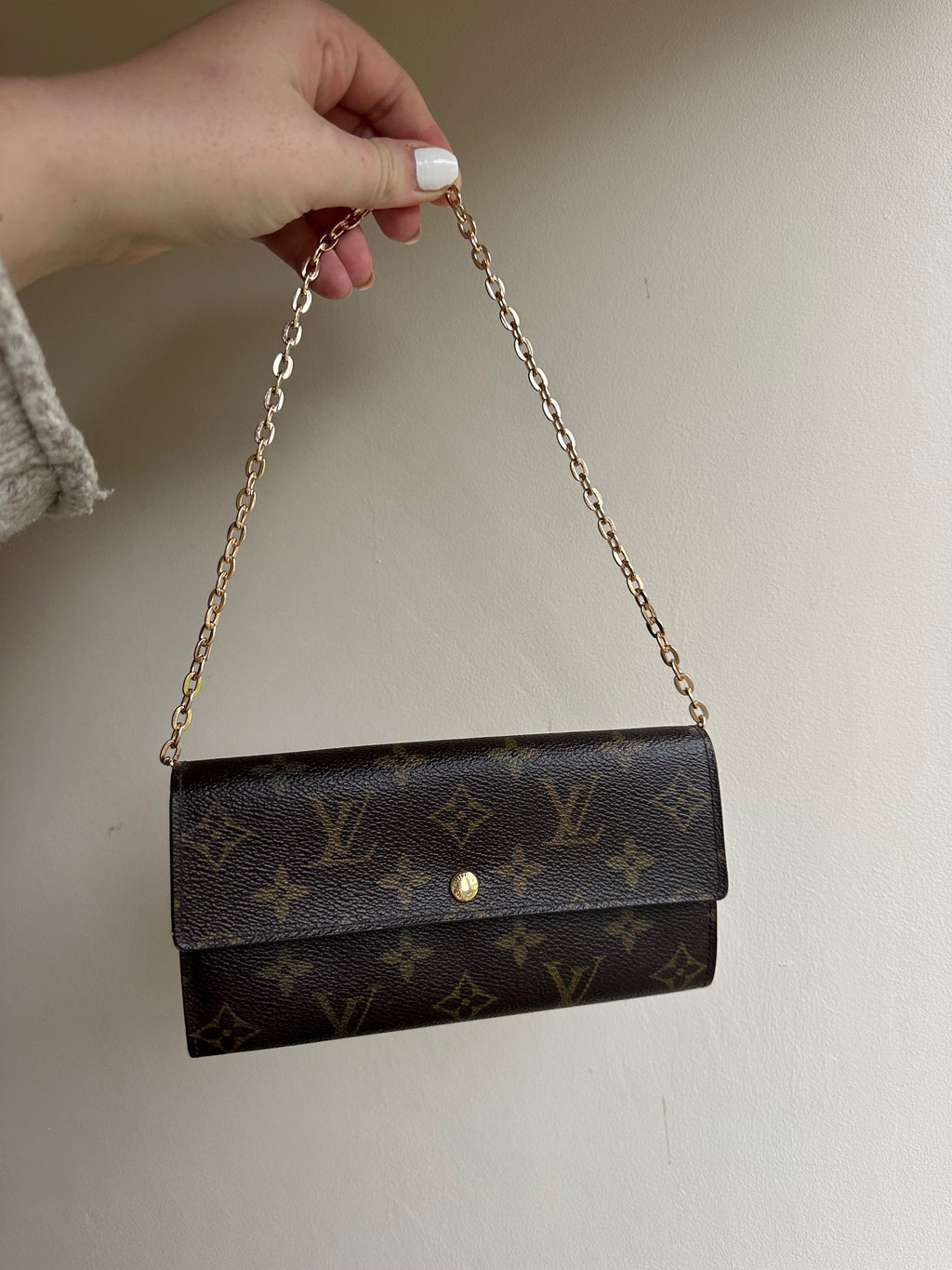 Louis Vuitton Monogram Wallet on Chain Conversion with Two Straps and Insert