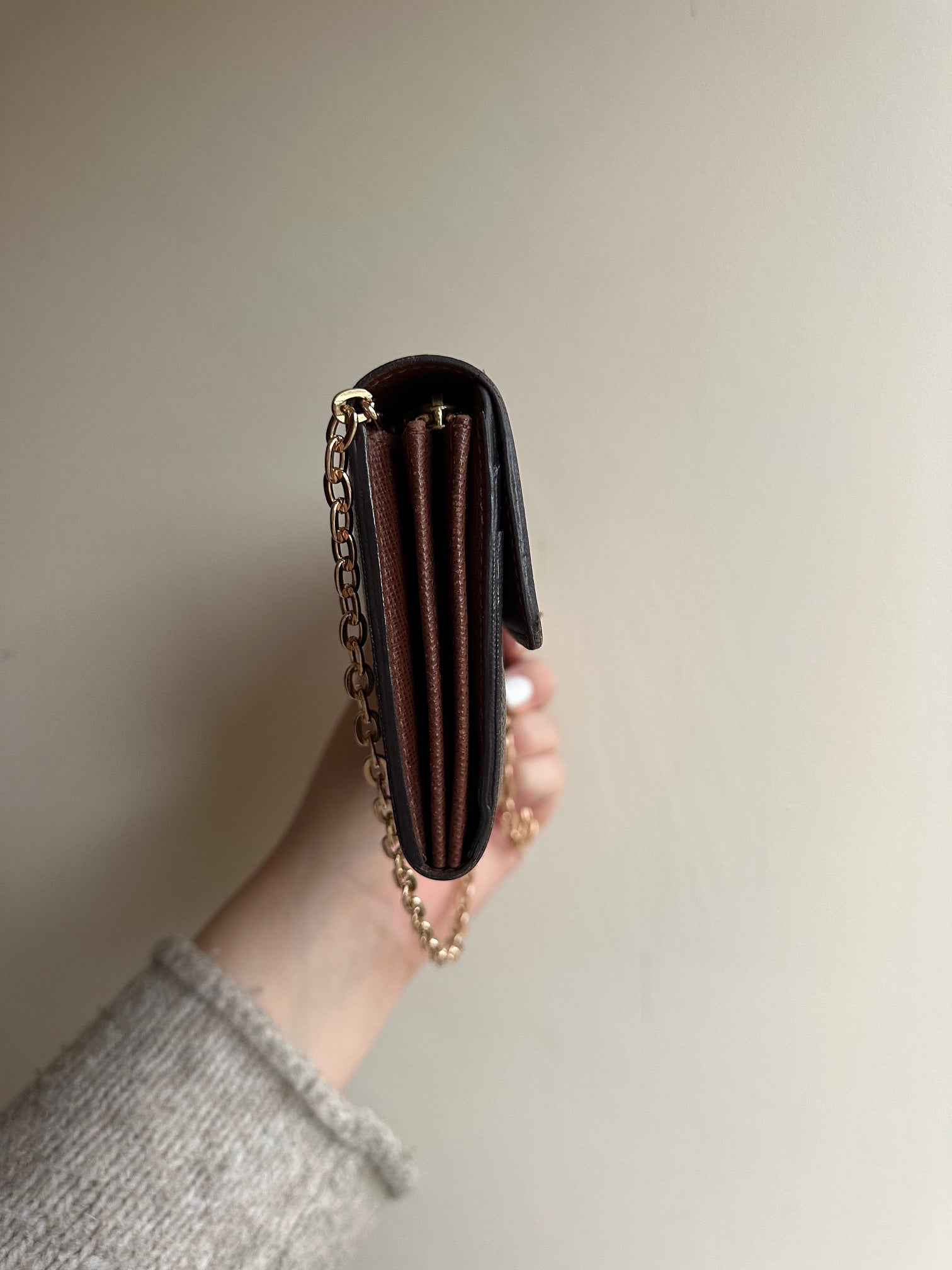 Louis Vuitton Monogram Wallet on Chain Conversion with Two Straps and Insert