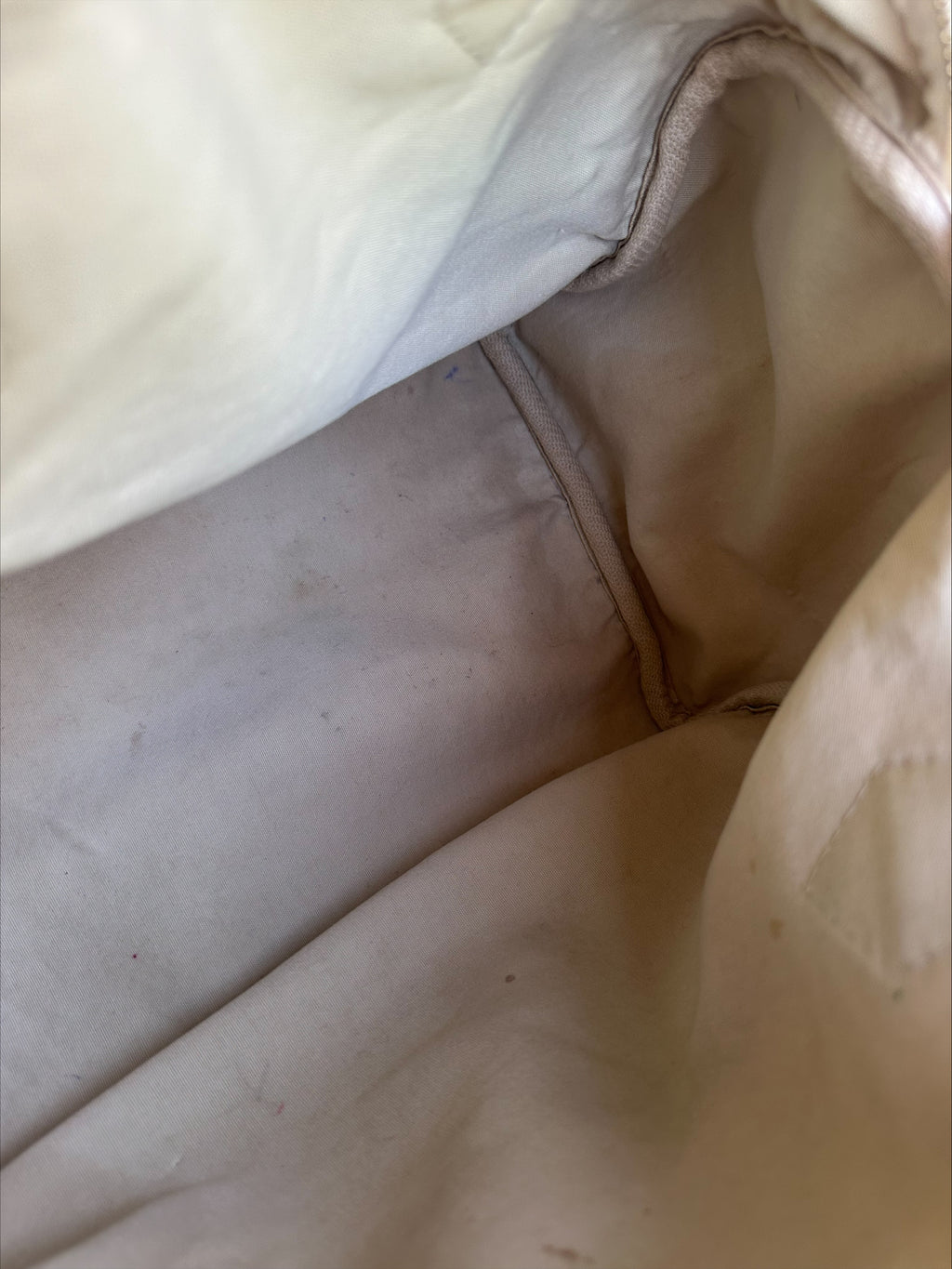 Louis Vuitton Speedy 30 in Cream Dune Monogram Mini Lin Canvas with Lock & Key
