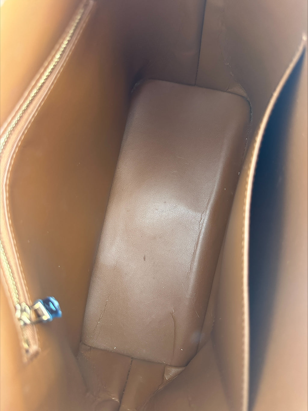 Louis Vuitton Houston in Bronze Vernis Leather