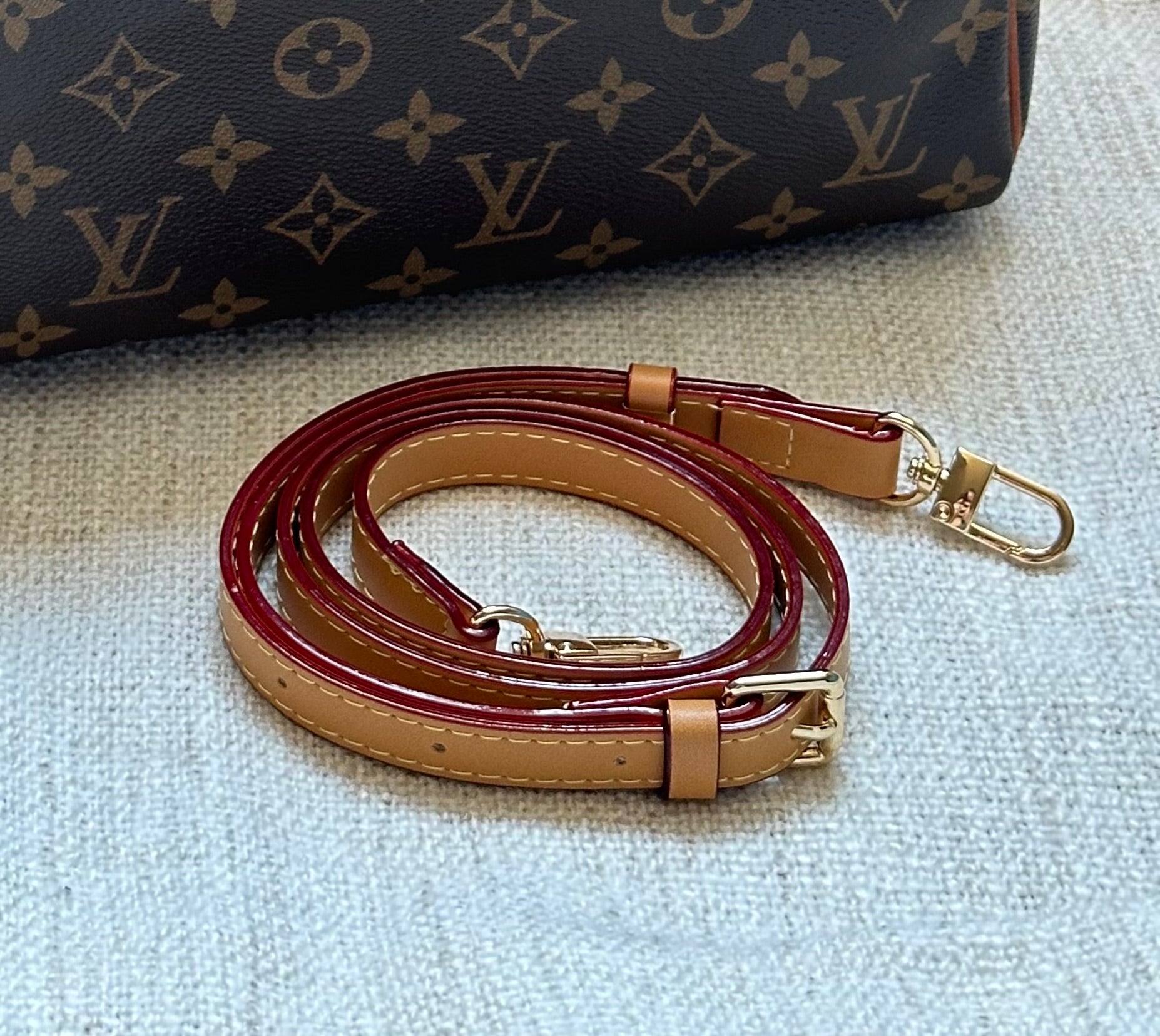 Adjustable PU Leather Tan Honey Crossbody/ Shoulder Strap