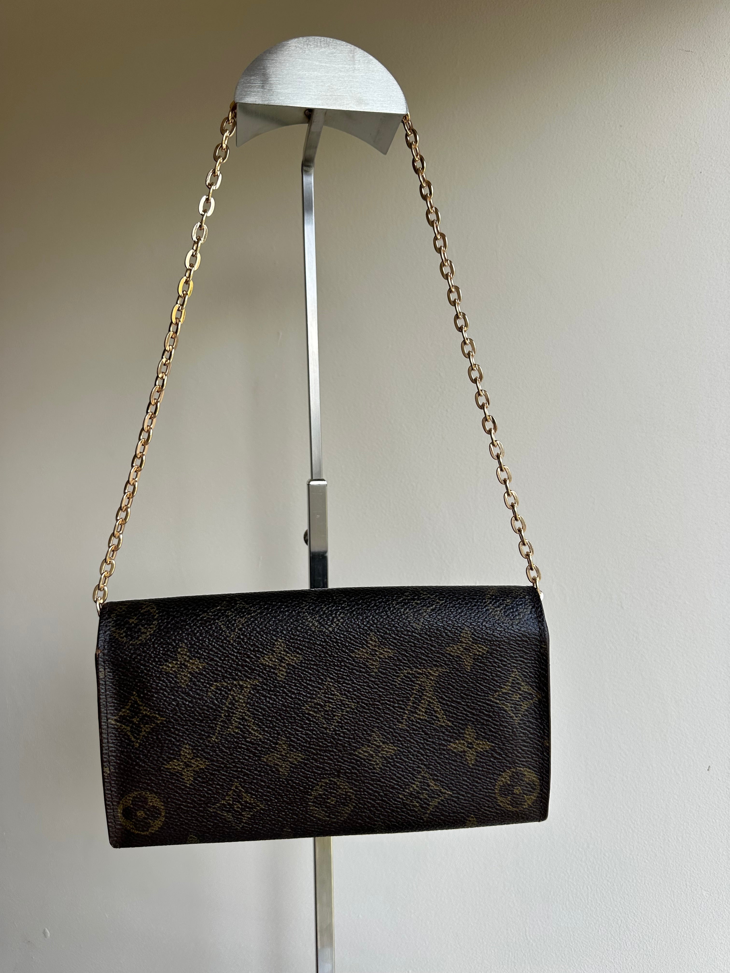 Louis Vuitton Monogram Vintage Wallet on Chain Conversion with 2 Unbranded Straps & Insert